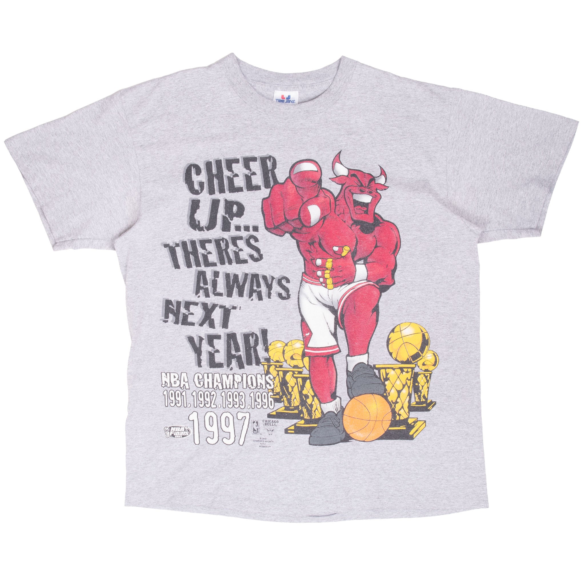 VINTAGE NBA CHICAGO BULLS CHAMPIONS 1997 TEE SHIRT XL MADE IN USA