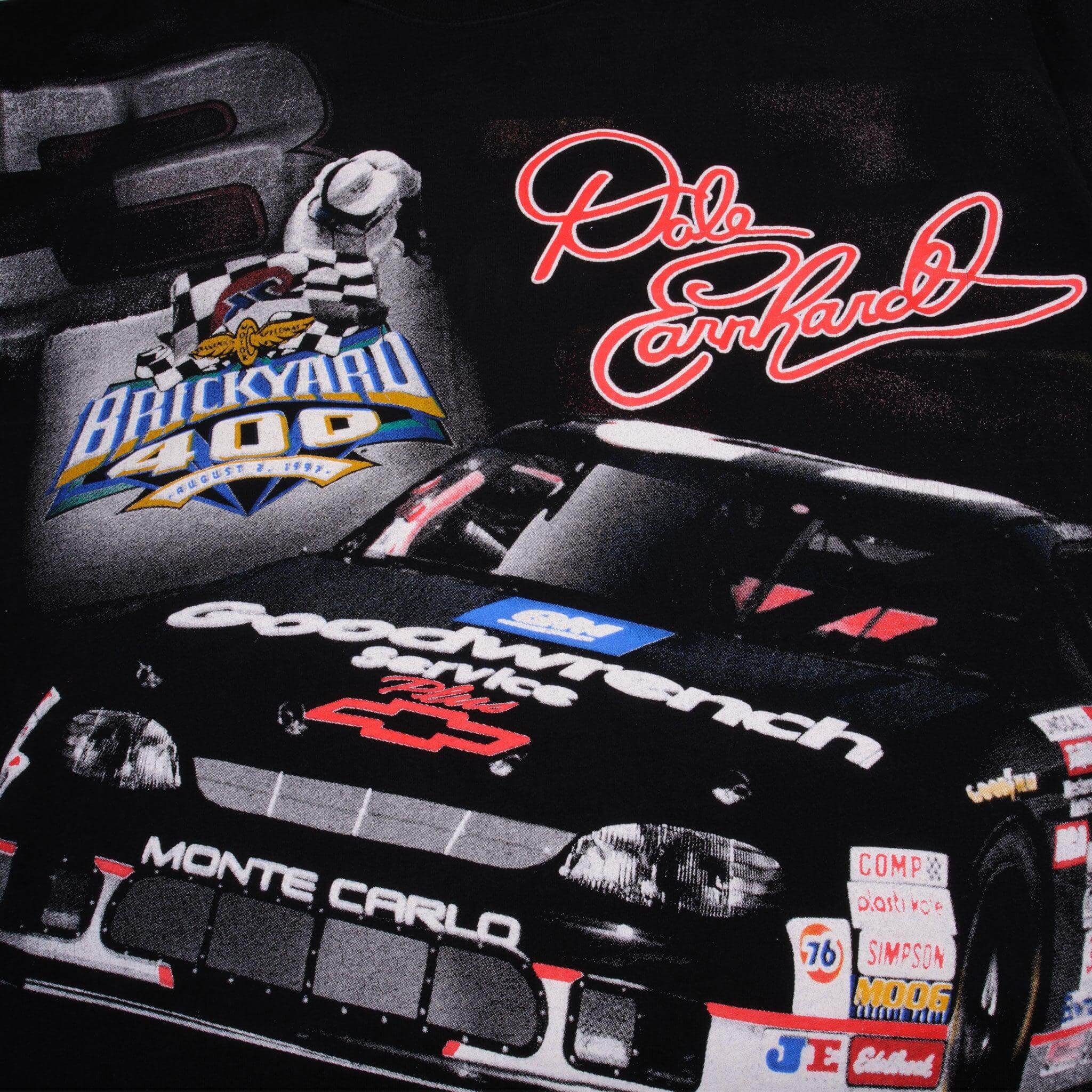Vintage Nascar Dale Earnhardt Number 3 Brickyard 400 August 2, 1997 Tee Shirt Size XLarge With Single Stitch Sleeve Made In USA