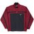 Full front view of burgundy and black Nike windbreaker jacket