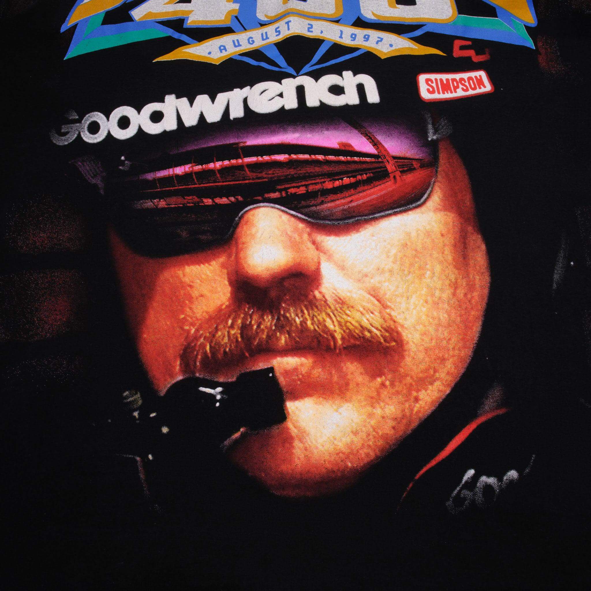 Vintage Nascar Dale Earnhardt Number 3 Brickyard 400 August 2, 1997 Tee Shirt Size XLarge With Single Stitch Sleeve Made In USA