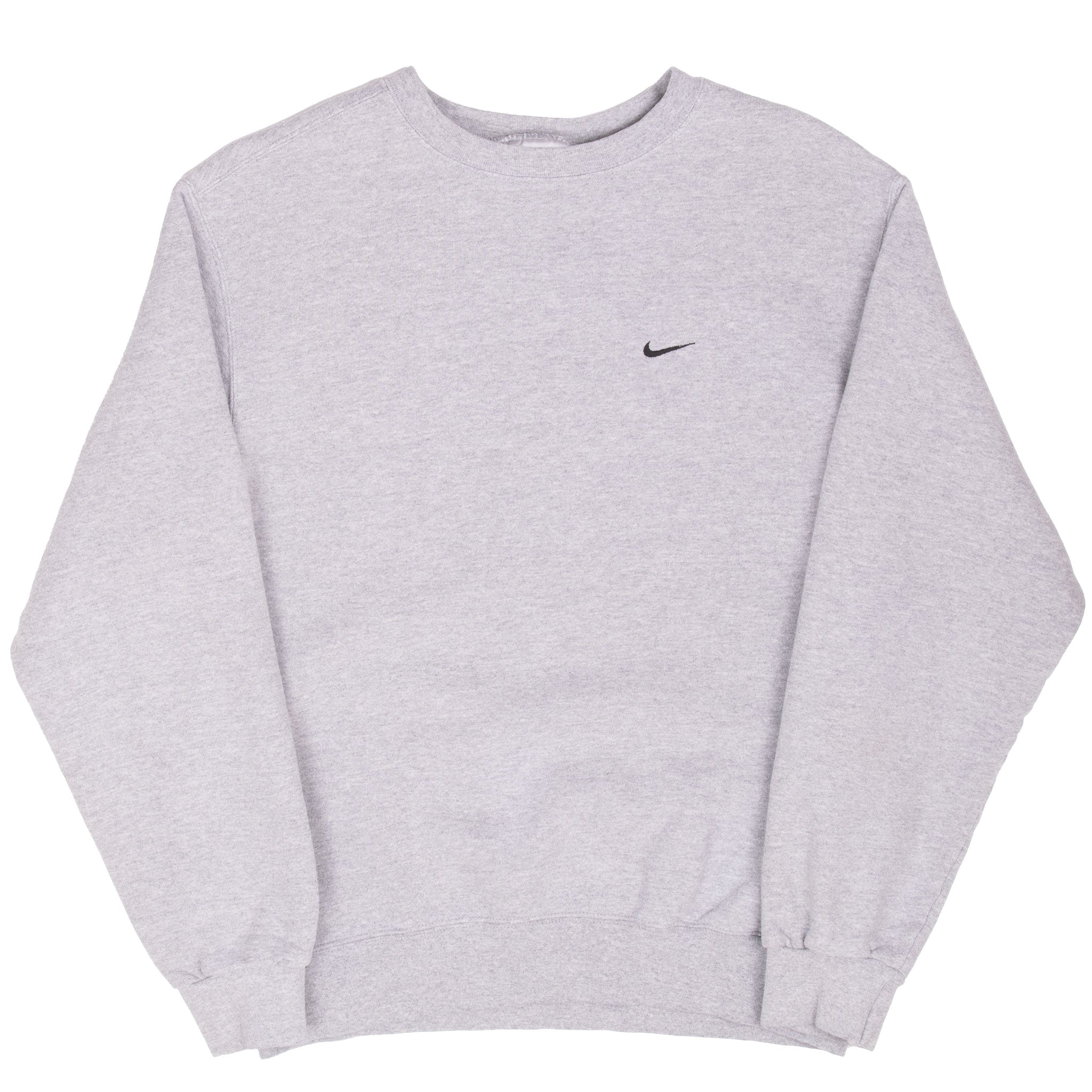 Vintage Nike Classic Swoosh Grey Sweatshirt 2000S Size Medium