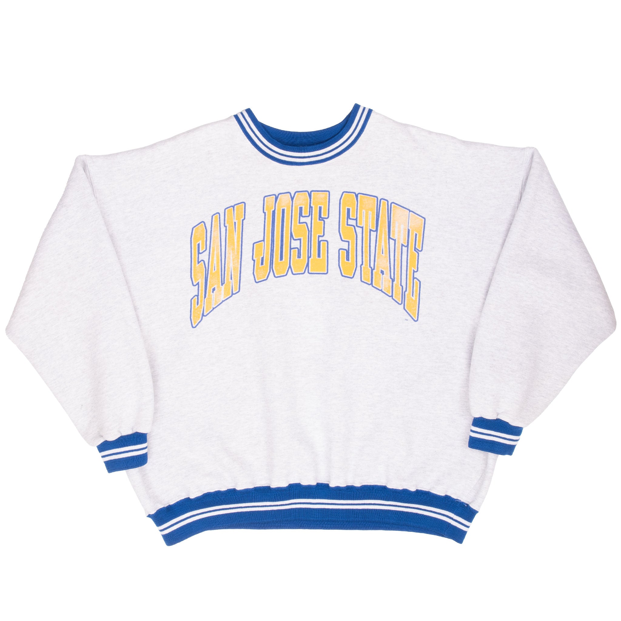 Vintage San Jose State University Grey Sweatshirt Size XL 1990S Made In Usa