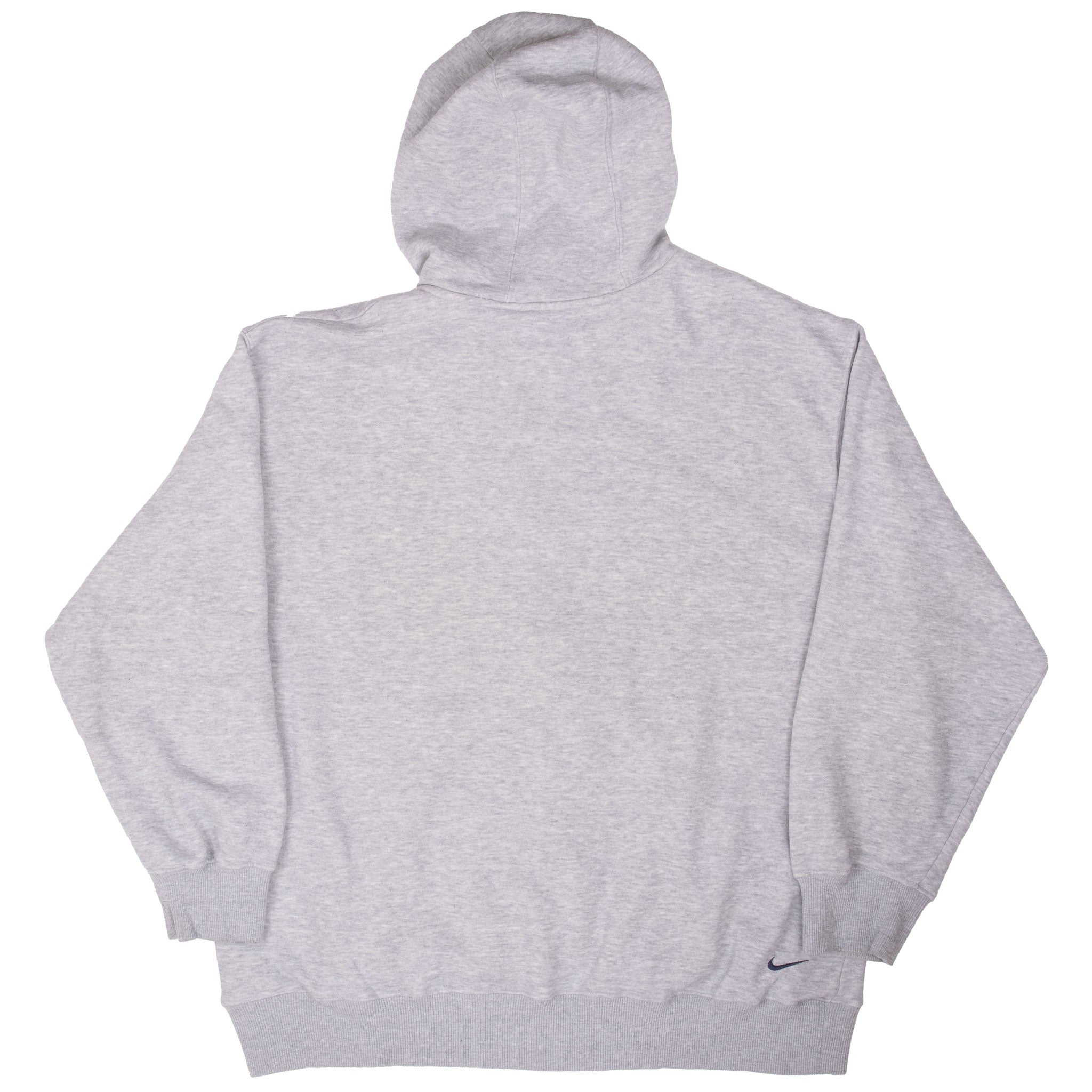 Vintage Nike Spellout Grey Full Zip Hoodie Sweatshirt 2000S Size Large