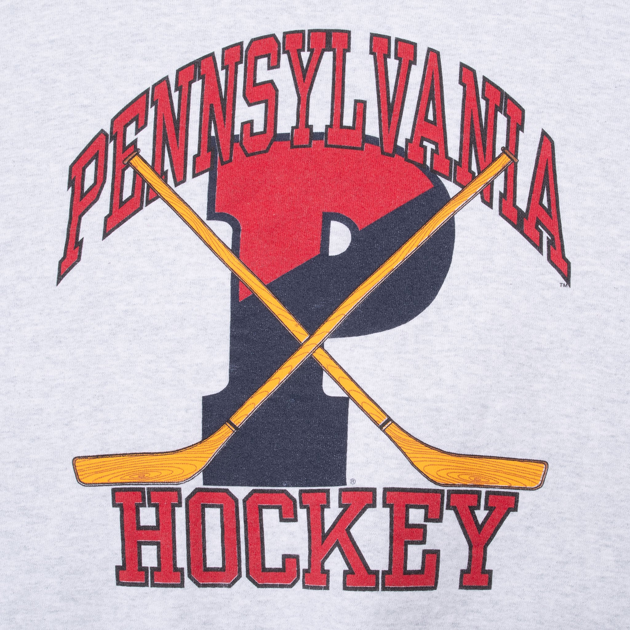 Vintage Ncaa Pennsylvania Hockey Sweatshirt 1990S Size XL Made In Usa