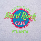 Vintage Hard Rock Cafe Save The Planet Atlanta Grey Sweatshirt 1990S Size XL
