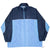 Full front view of navy and light blue Nike windbreaker jacket