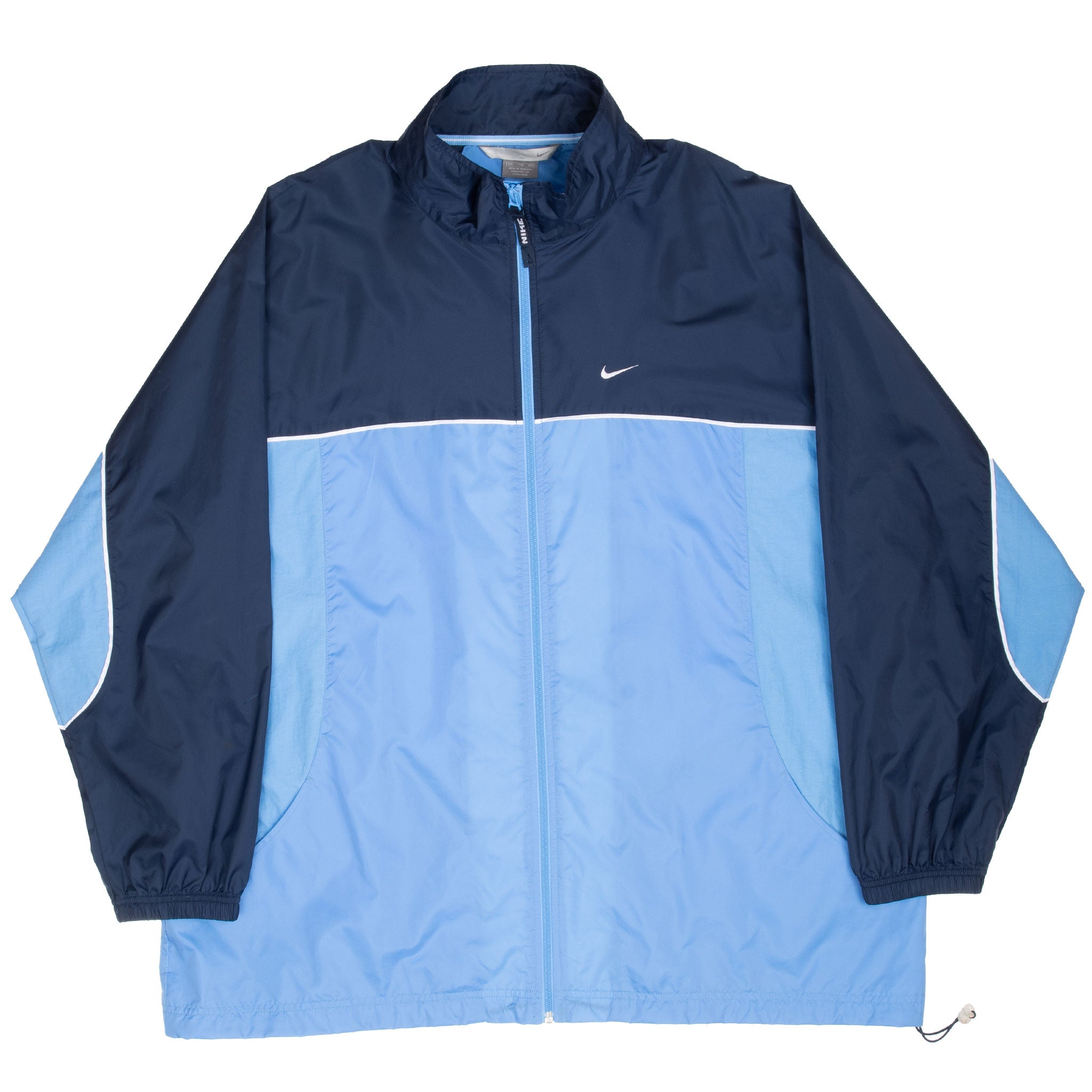 Vintage Nike Classic Swoosh Blue Windbreaker Jacket 2000S 2XL