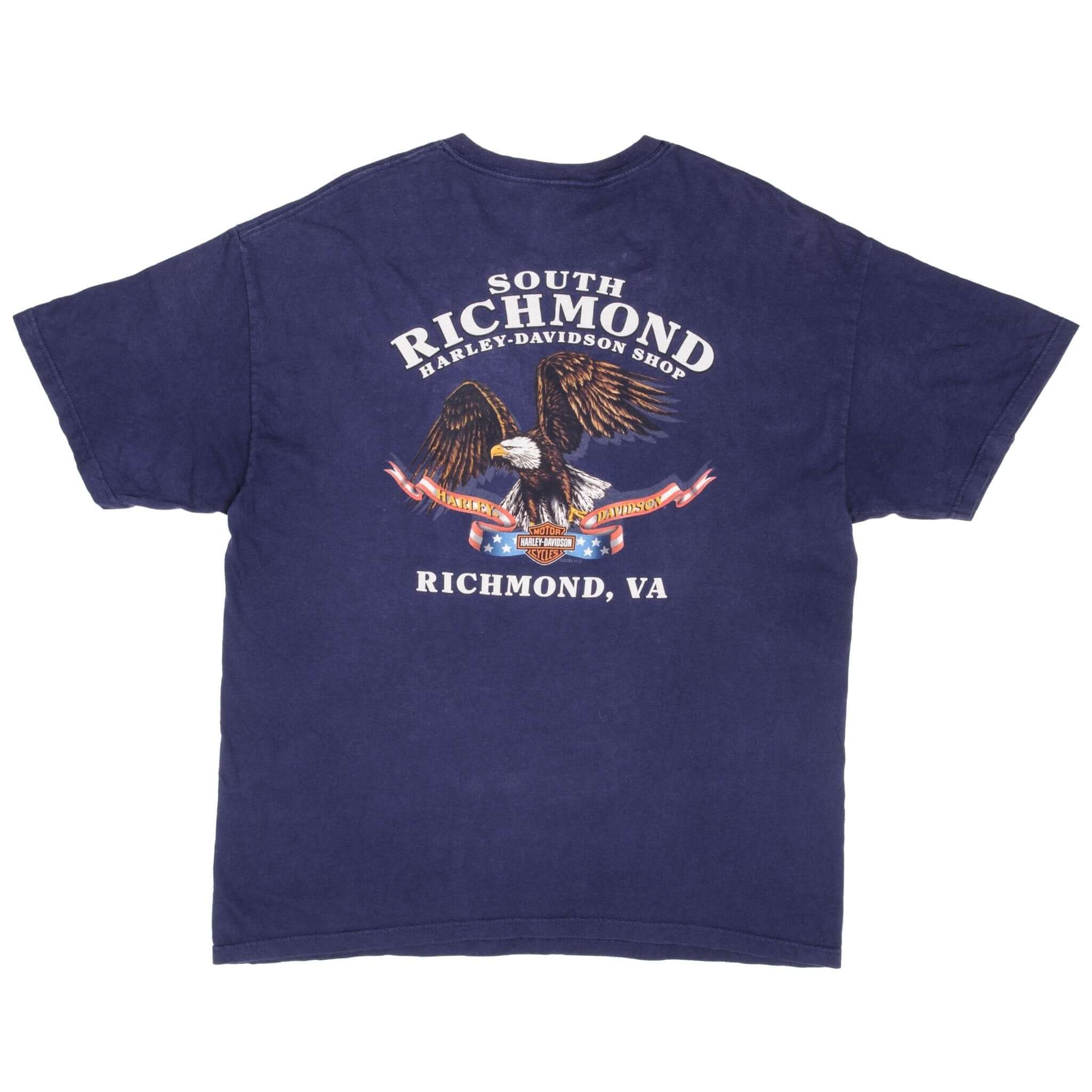 Vintage Harley Davidson Richmond VA 2004 Size XL Made In USA