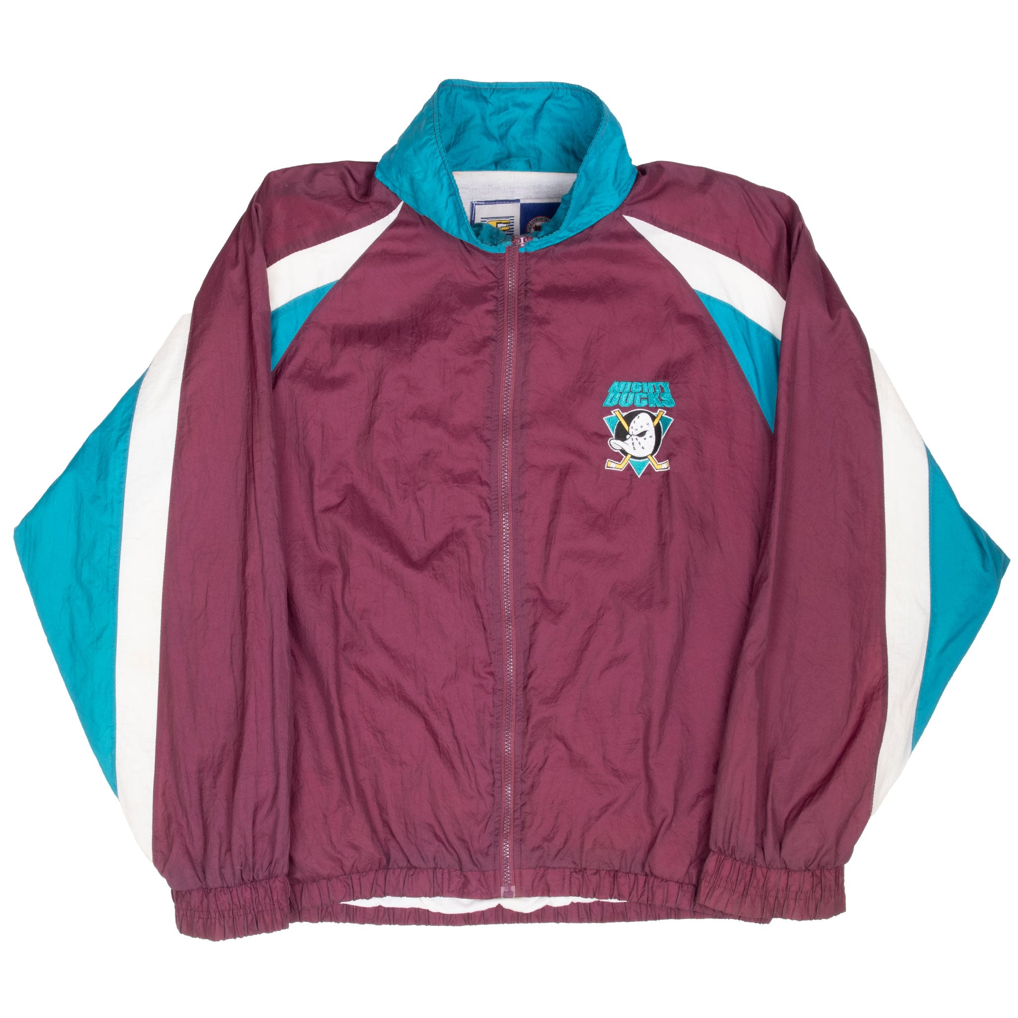Vintage Nhl Anaheim Mighty Ducks Windbreaker Jacket 1990S Size Large