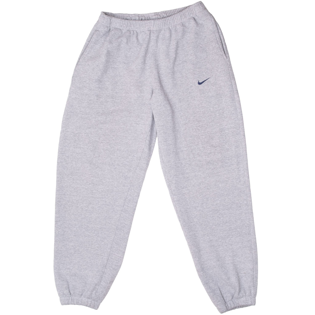 VINTAGE NIKE CLASSIC SWOOSH GREY SWEATPANTS 1990S SIZE LARGE