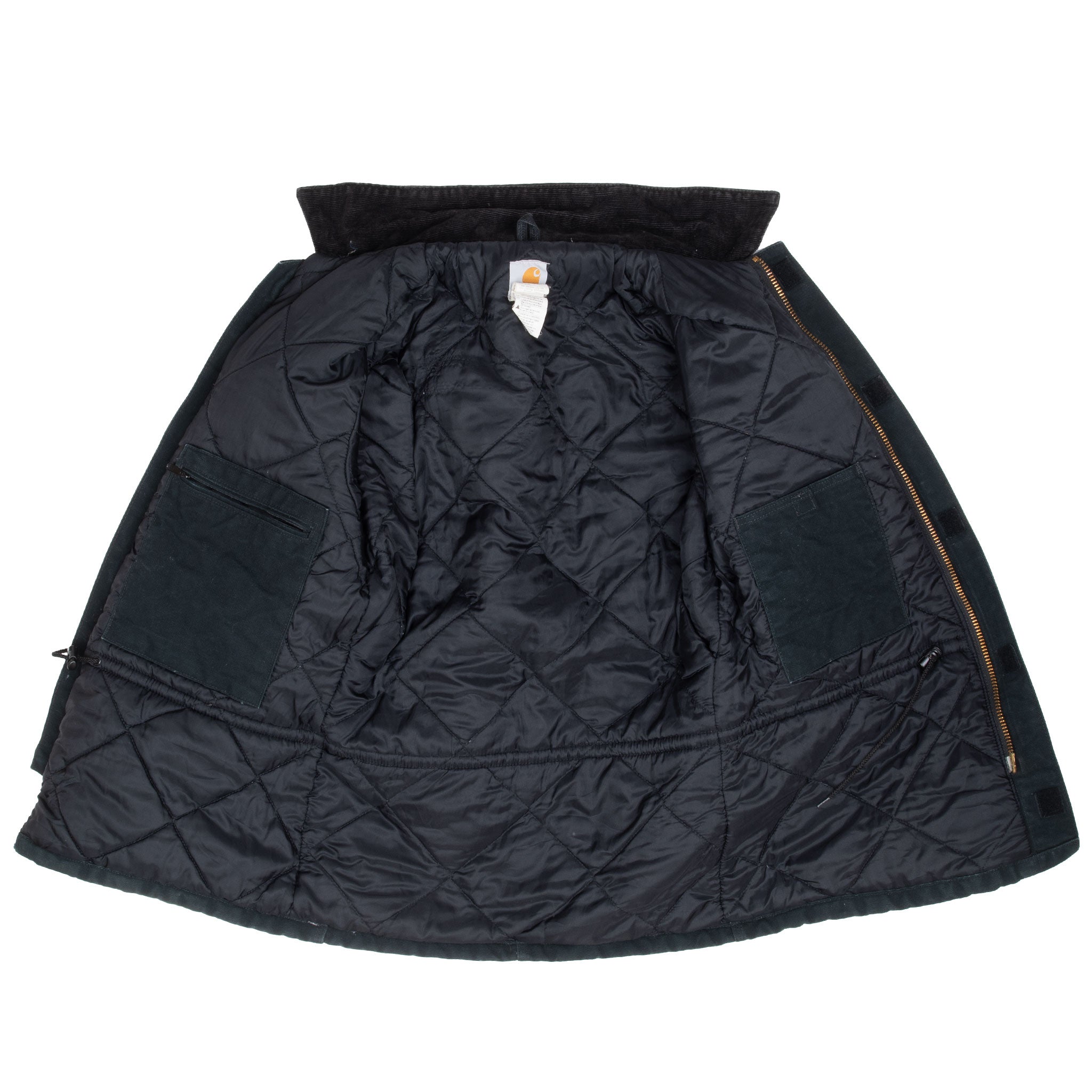 Vintage Carhartt Traditional Arctic Quilt Lined Jacket C03BLK 2000S Size 36 Made In Usa