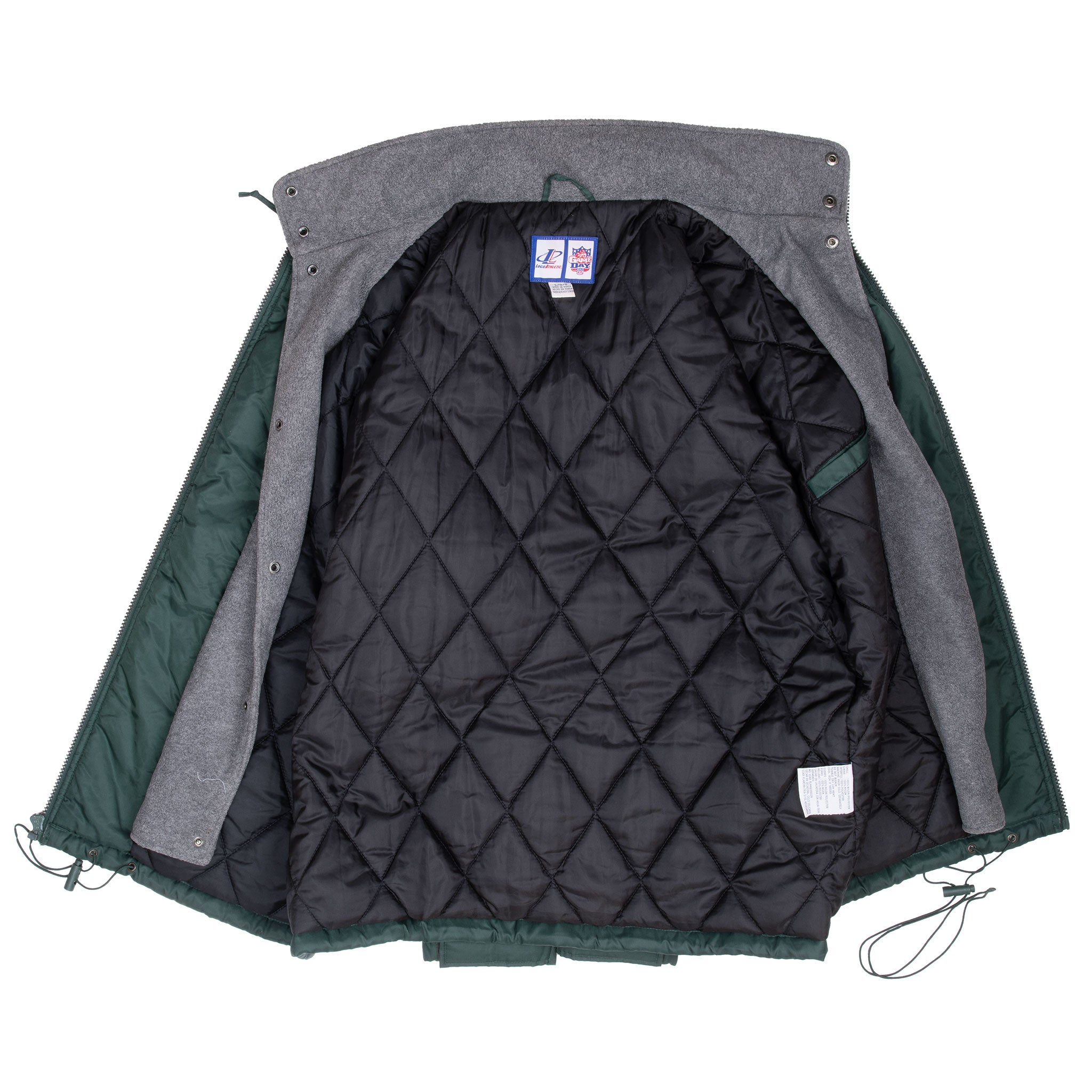 Vintage Nfl New York Jets Heavy Windbreaker Coat Jacket 1990S Size Large