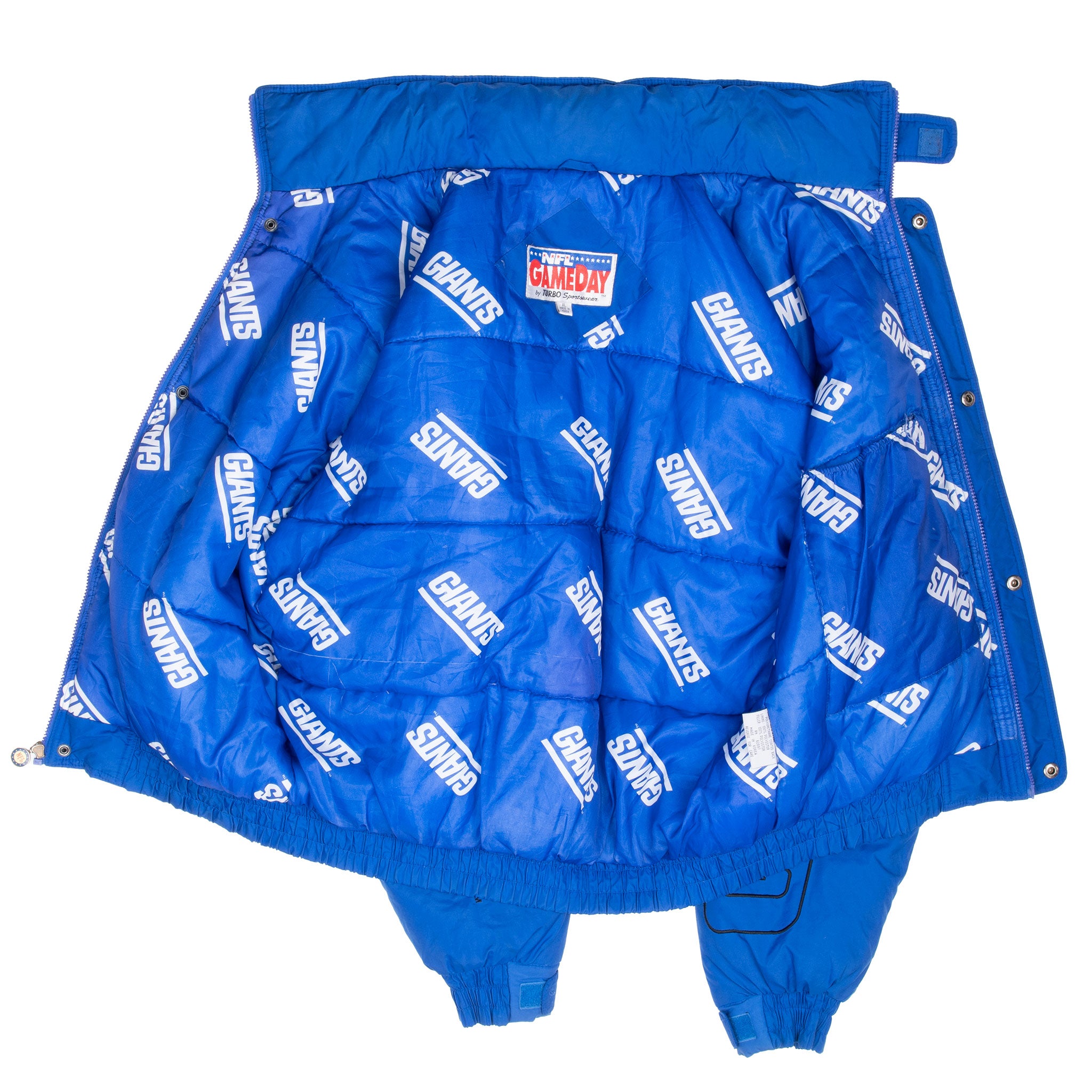 Vintage Nfl New York Giants Puffer Jacket 1990S Size XL