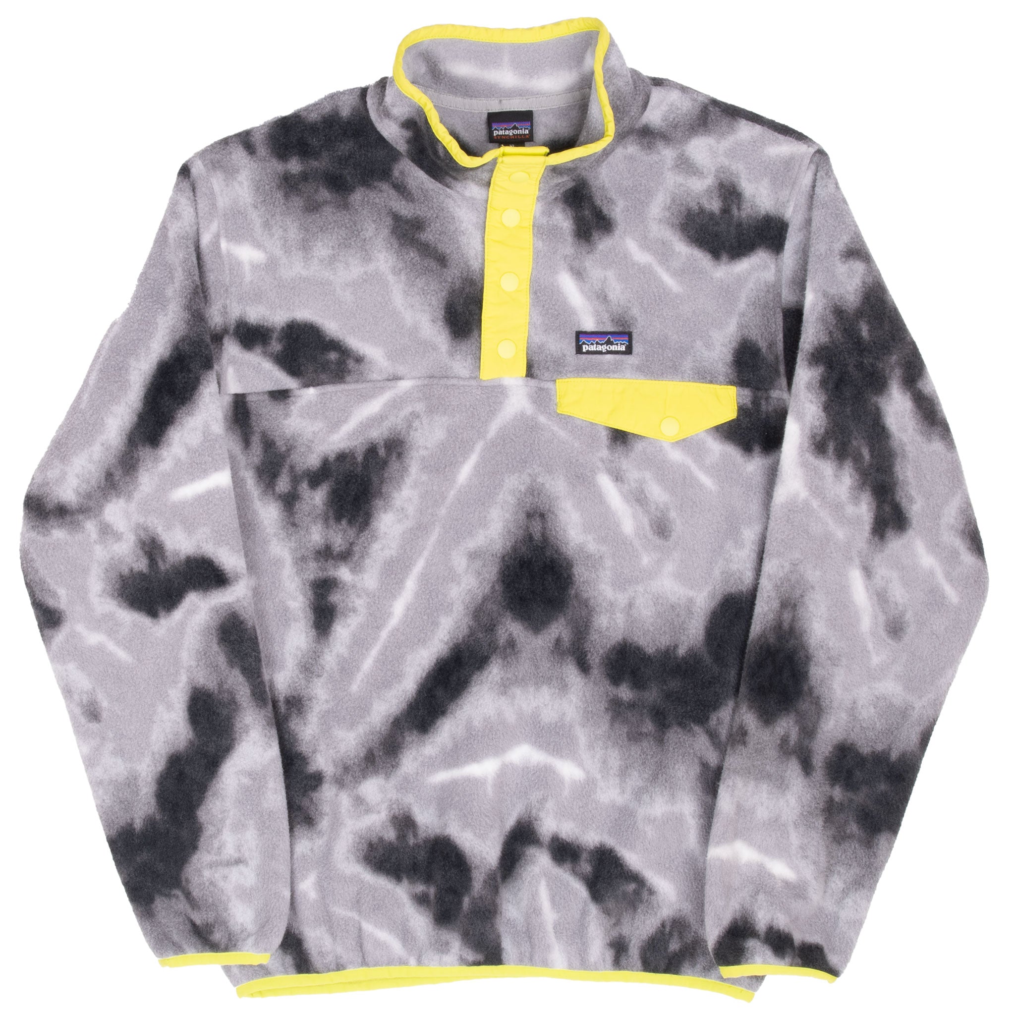 Vintage Patagonia Snap T Grey Marble Fleece Jacket 2017 Size XL Youth (14)