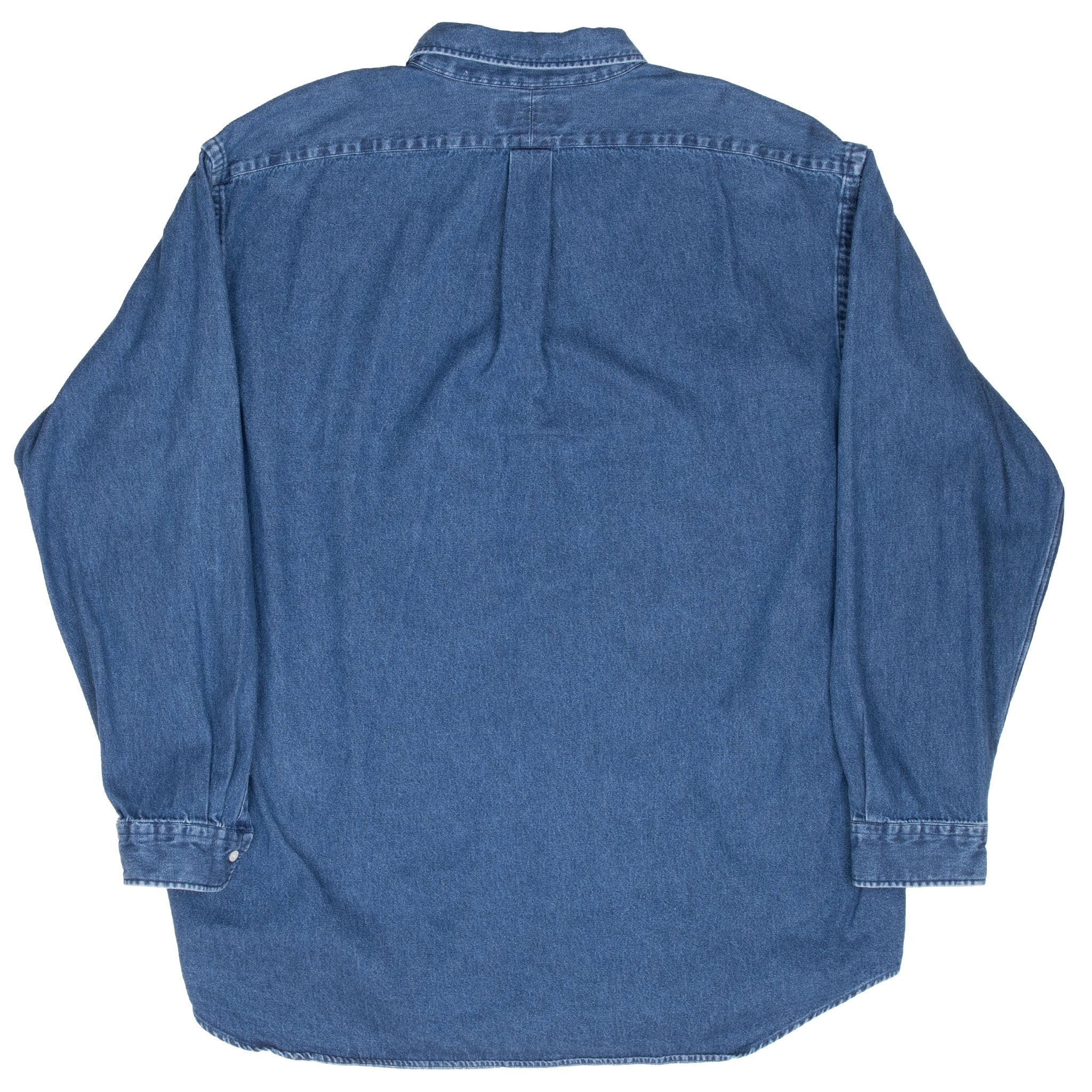 Vintage Polo Ralph Lauren Blue Denim Shirt 1990S Size 2XL