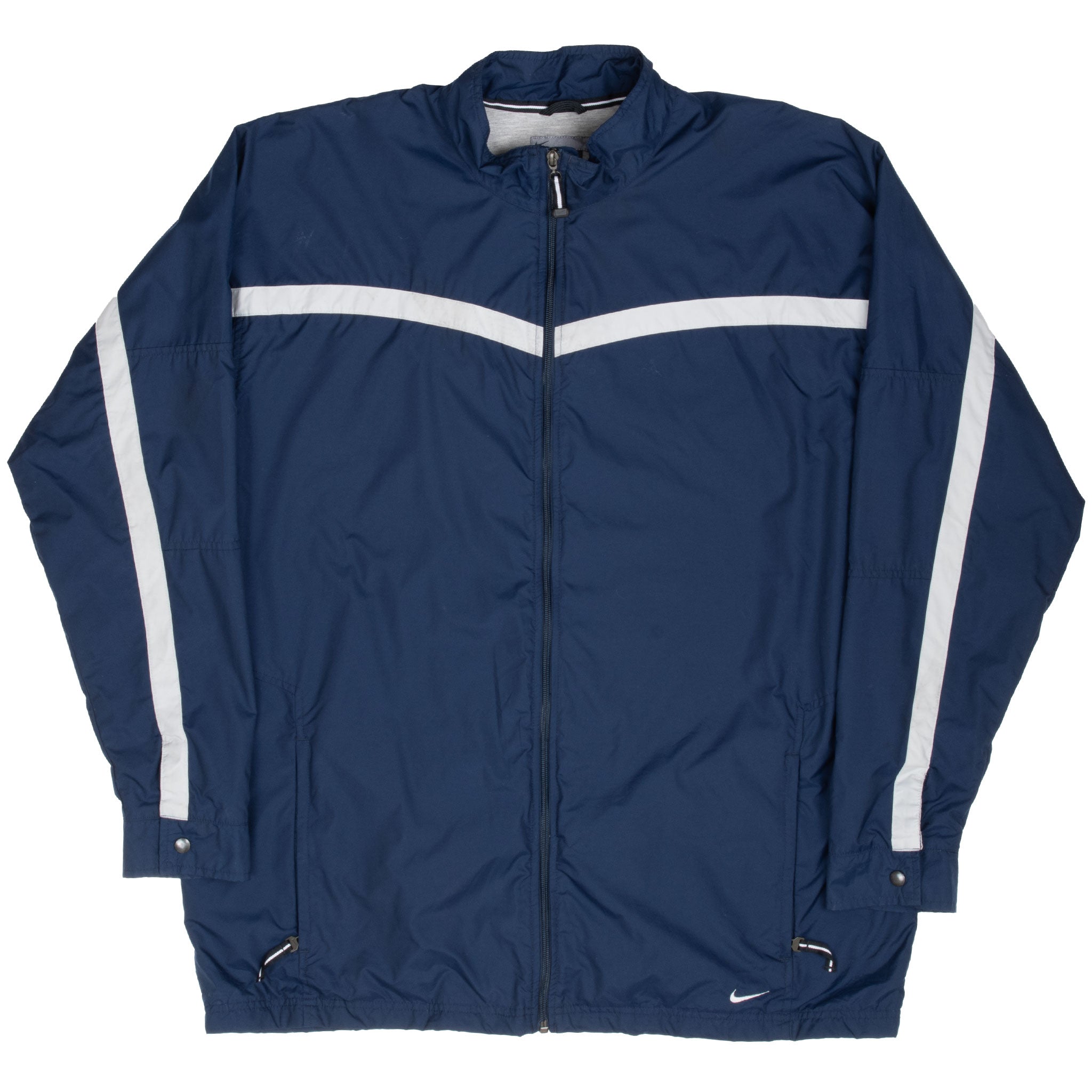 Vintage Nike Navy Blue Windbreaker Jacket 2000S Size 2XL