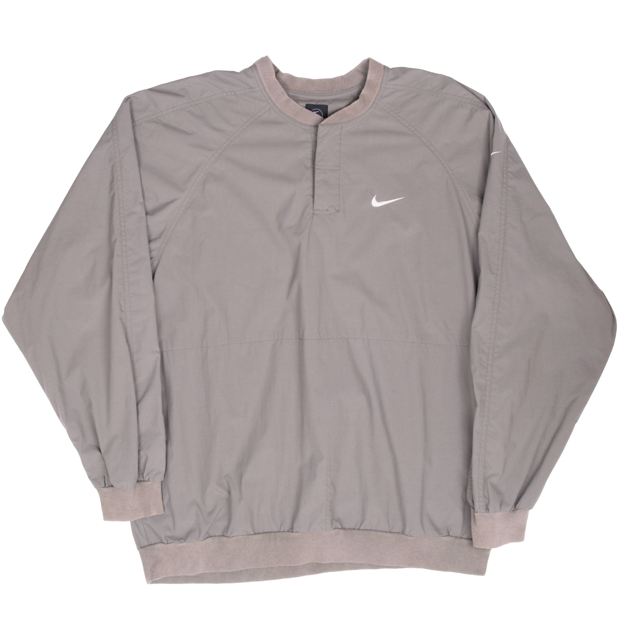 Vintage Nike Golf Beige Windbreaker Pullover Jacket 1990S Size Large