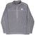 Front view of The North Face Gordon Lyons grey quarter-zip jacket