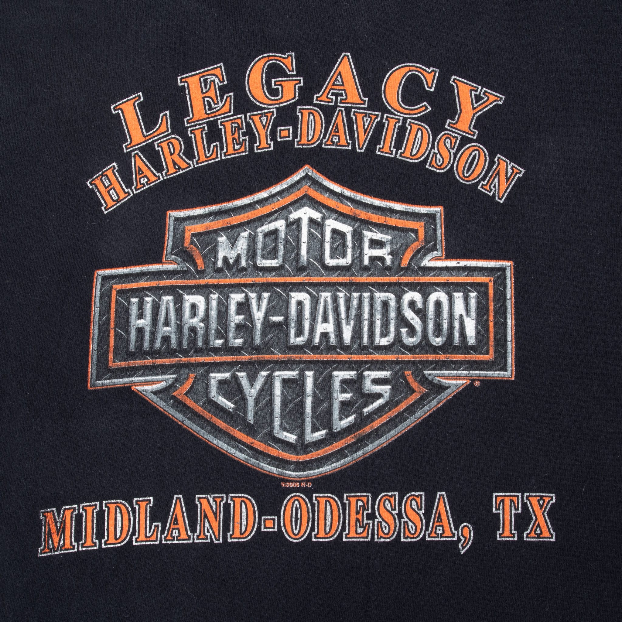VINTAGE HARLEY DAVIDSON MIDLAND ODESSA TEXAS 2006 TEE SHIRT XL MADE IN USA