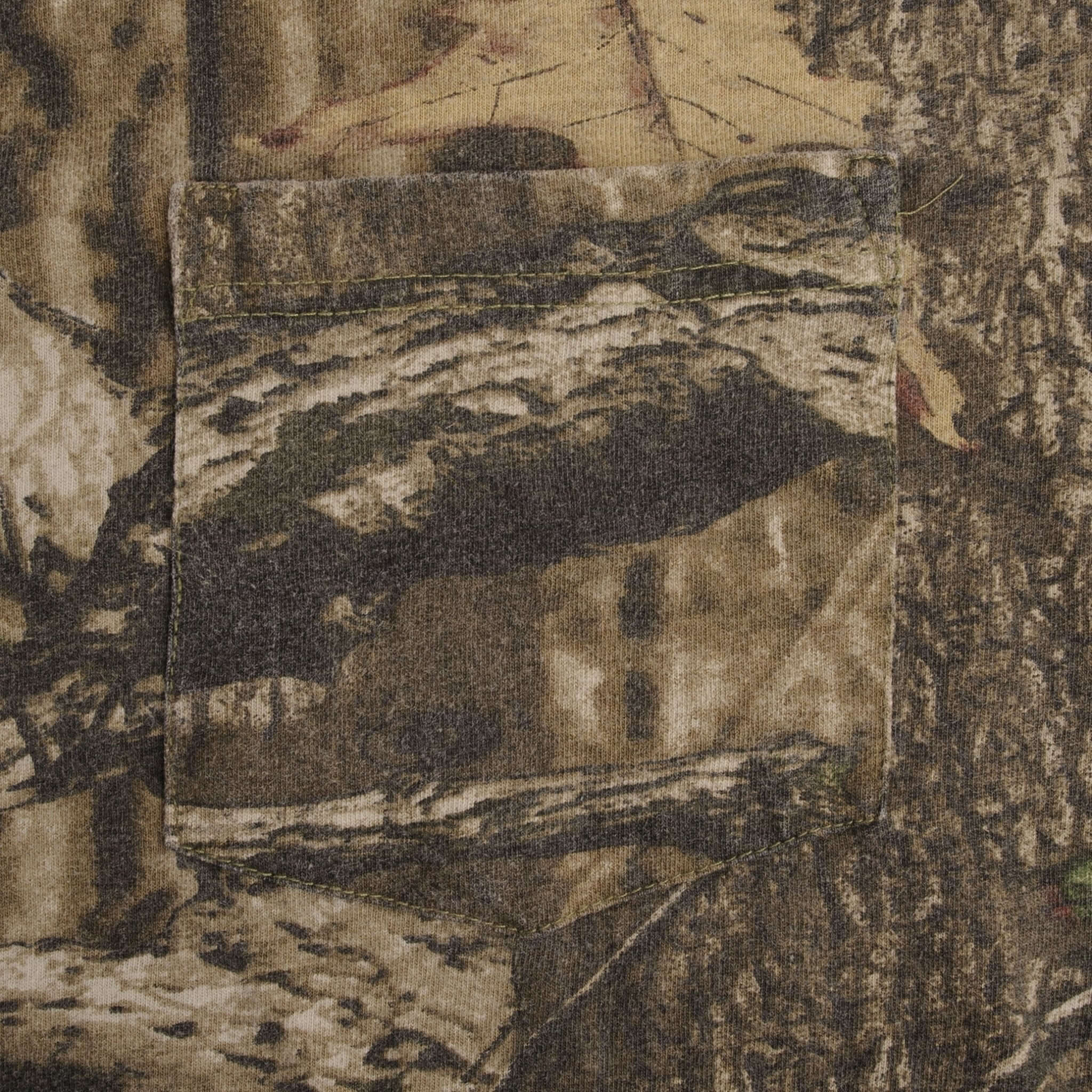 Vintage Hunting Mossy Oak Break Up Camo Long Sleeve Pocket Tee Shirt Size XL