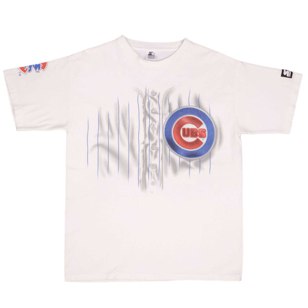 Vintage Mlb Chicago Cubs Kerry Wood 1998 Tee Shirt Size Medium Made In Usa