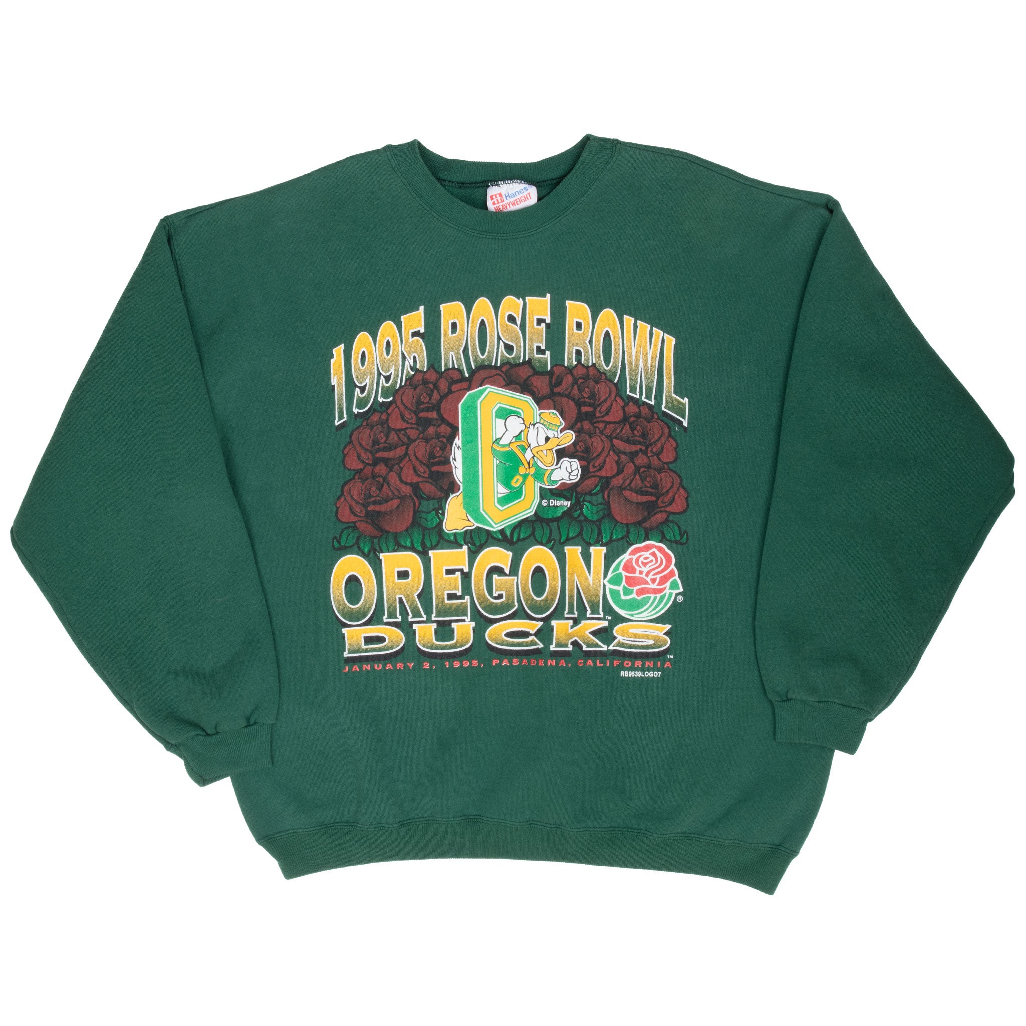 Vintage Ncaa Oregon Ducks Disney Rose Bowl 1995 Sweatshirt Size XL