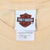 Harley-Davidson neck label and XL care tag inside tan T-shirt