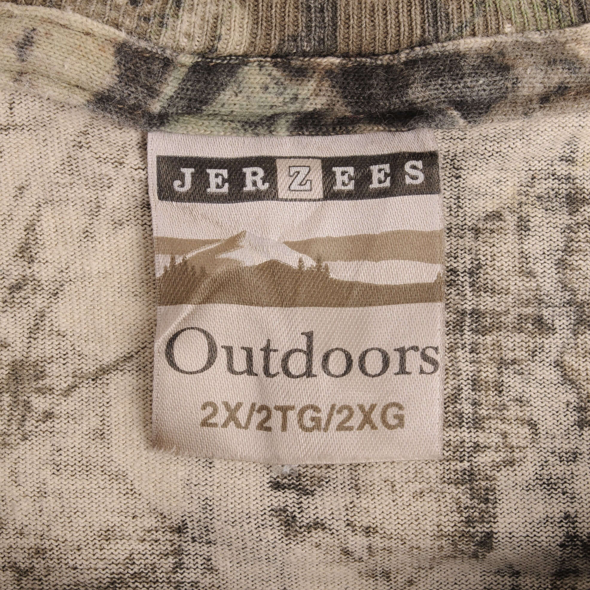 Vintage Hunting Mossy Oak Break Up Camo Long Sleeve Pocket Tee Shirt Size 2XL