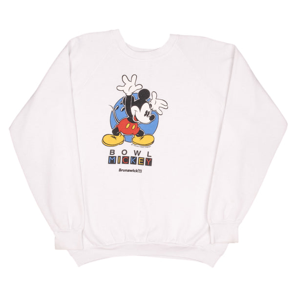 Vintage Disney Mickey Mouse Brunswick Bowling 1980S Sweatshirt Size XL Made In Usa