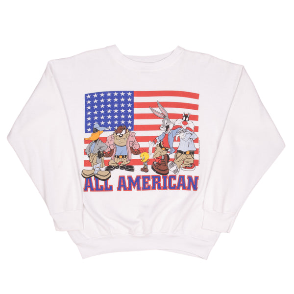 Vintage Looney Tunes All American Sweatshirt 1995 Size XL