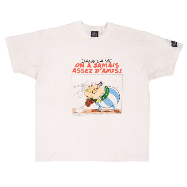 Vintage Asterix & Obelix On A Jamais Assez D'amis Tee Shirt 1996 Size XL