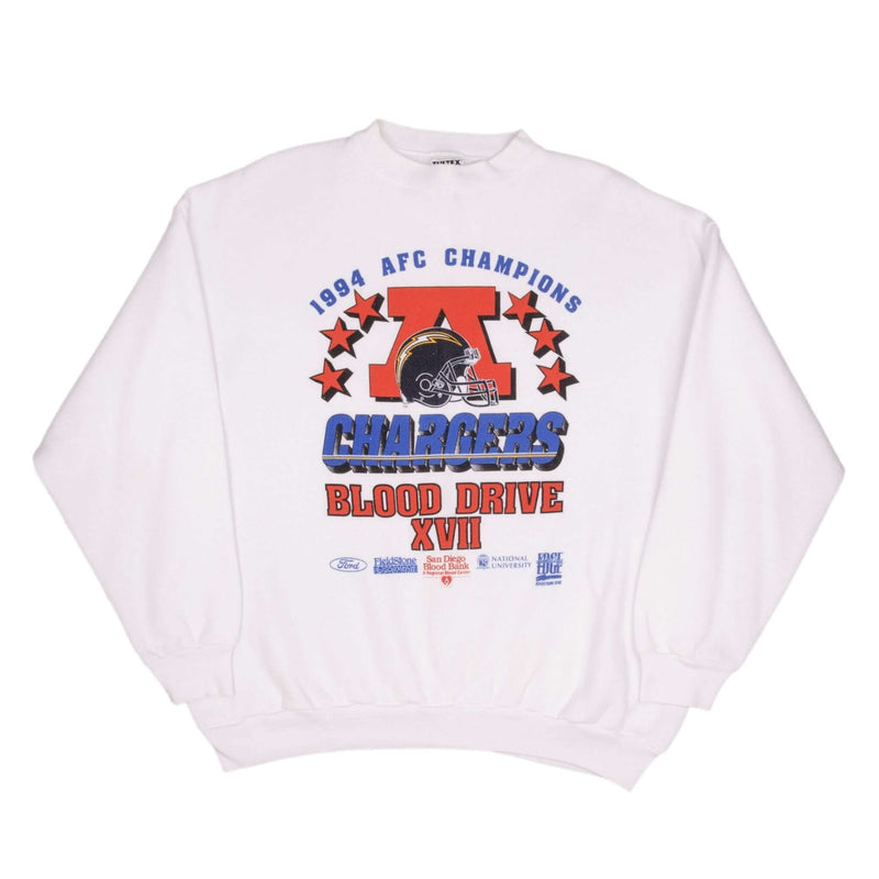 Vintage Nfl San Diego Chargers 1994 Afc Champions Sweatshirt Size XL