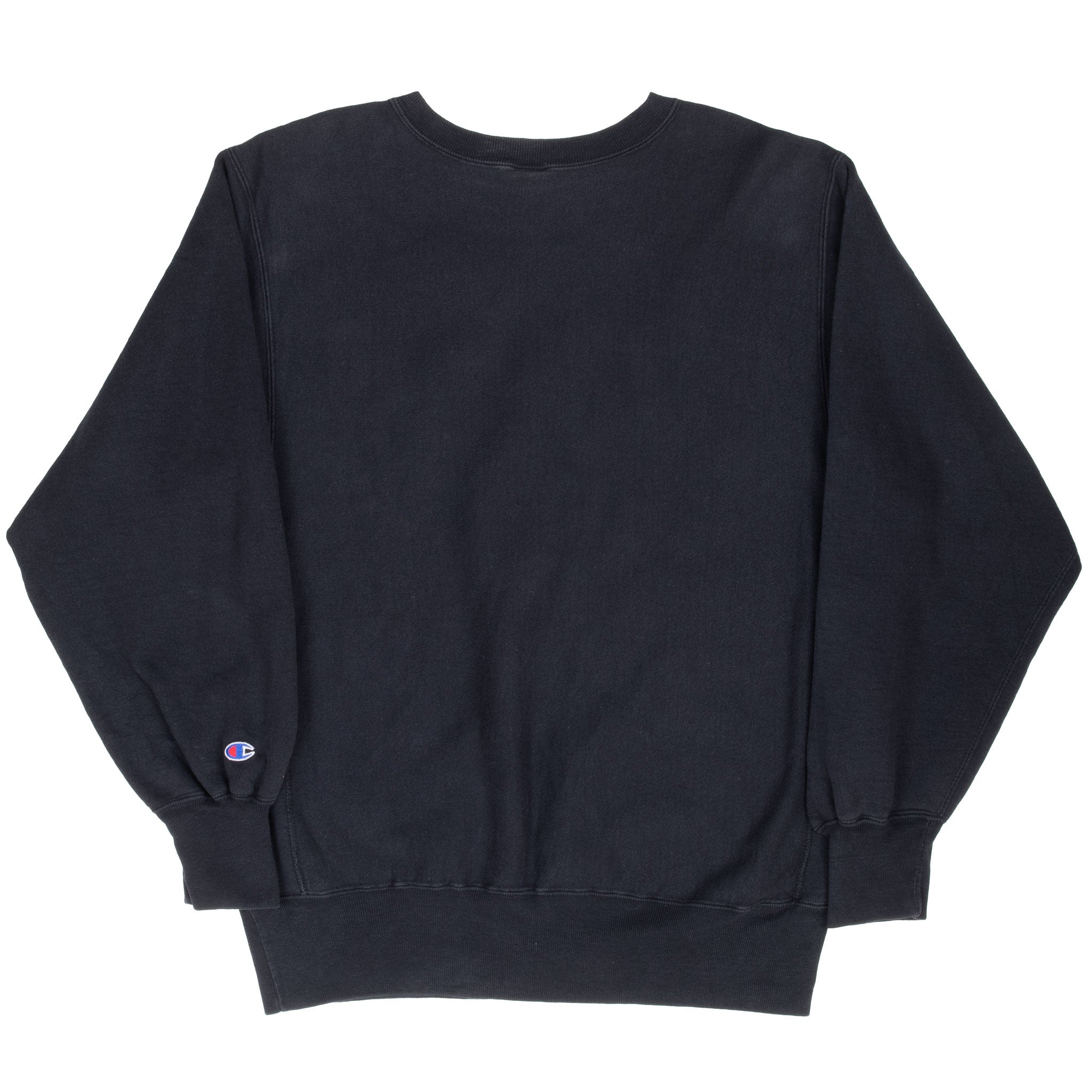 Vintage Champion Reverse Weave Spell Out Black Sweatshirt 1990S Size XL Made In Usa
