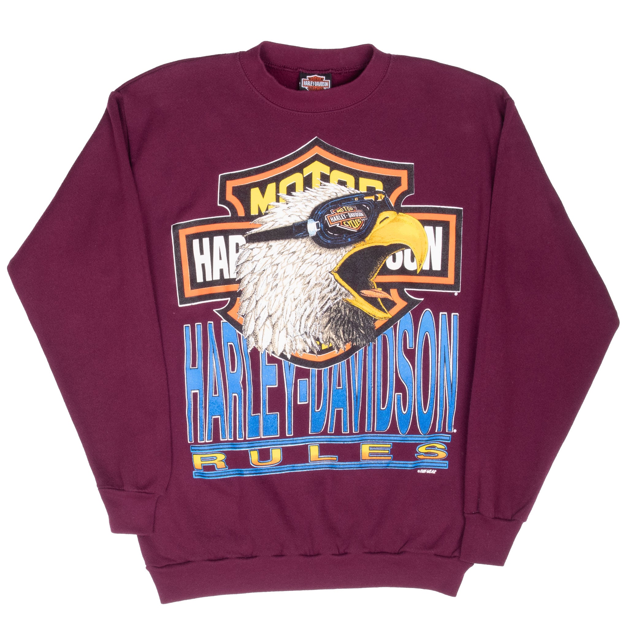 Vintage Harley Davidson Eagle Sweatshirt 1980S Size Medium Made In Usa