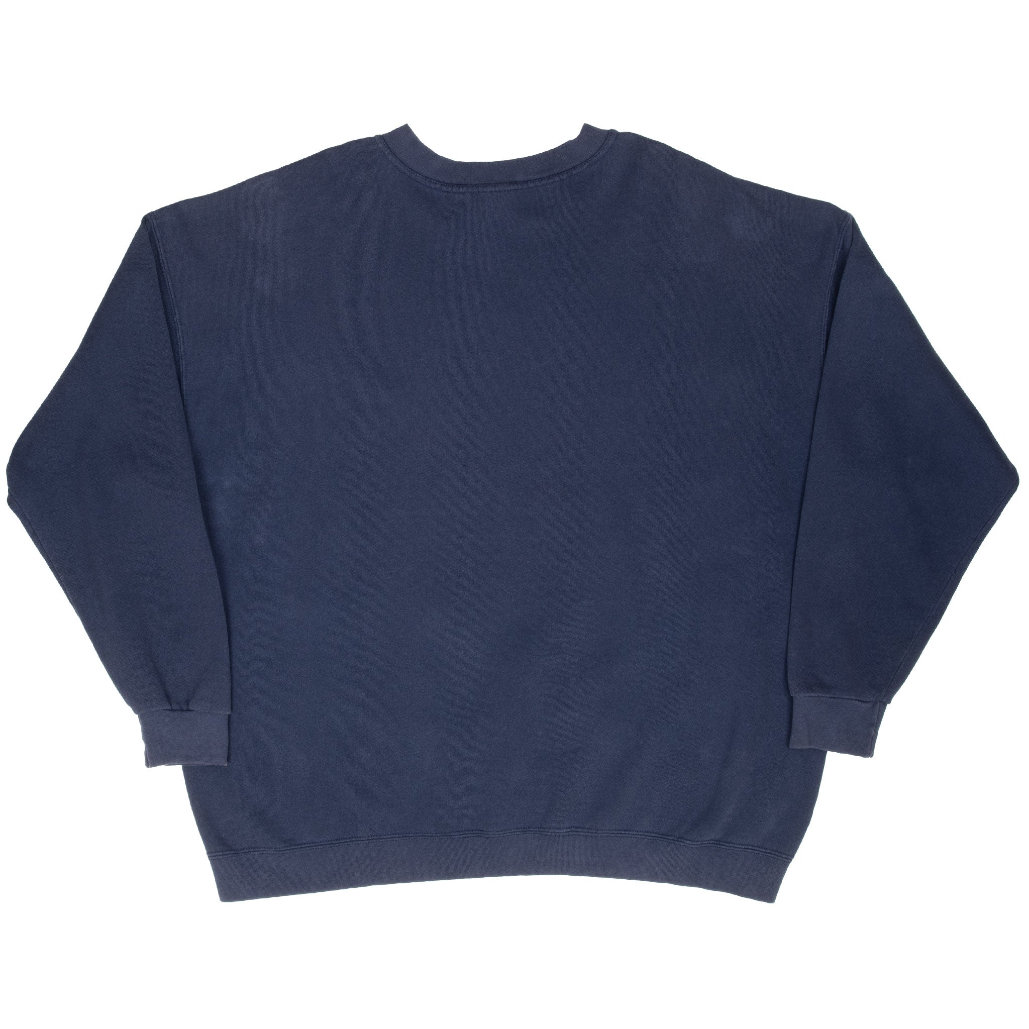 Vintage Nike Big Swoosh Navy Blue Sweatshirt 1990S Size 2XL Made In Usa