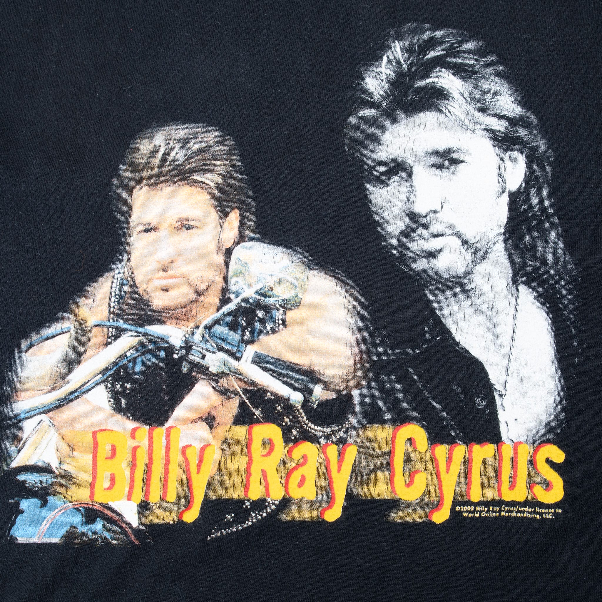VINTAGE BILLY RAY CYRUS TIME FILES TOUR 2002 TEE SHIRT MEDIUM