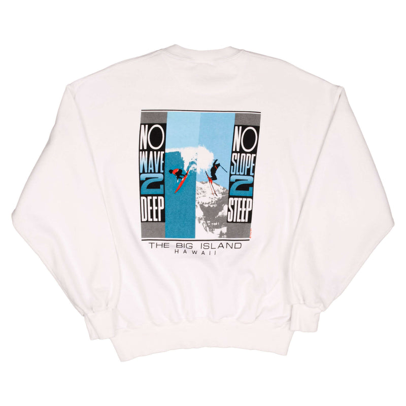 Vintage Crazy Shirt The Big Island Hawaii Ski and Surf Sweatshirt 80s 1980s Size Large Made In USA.