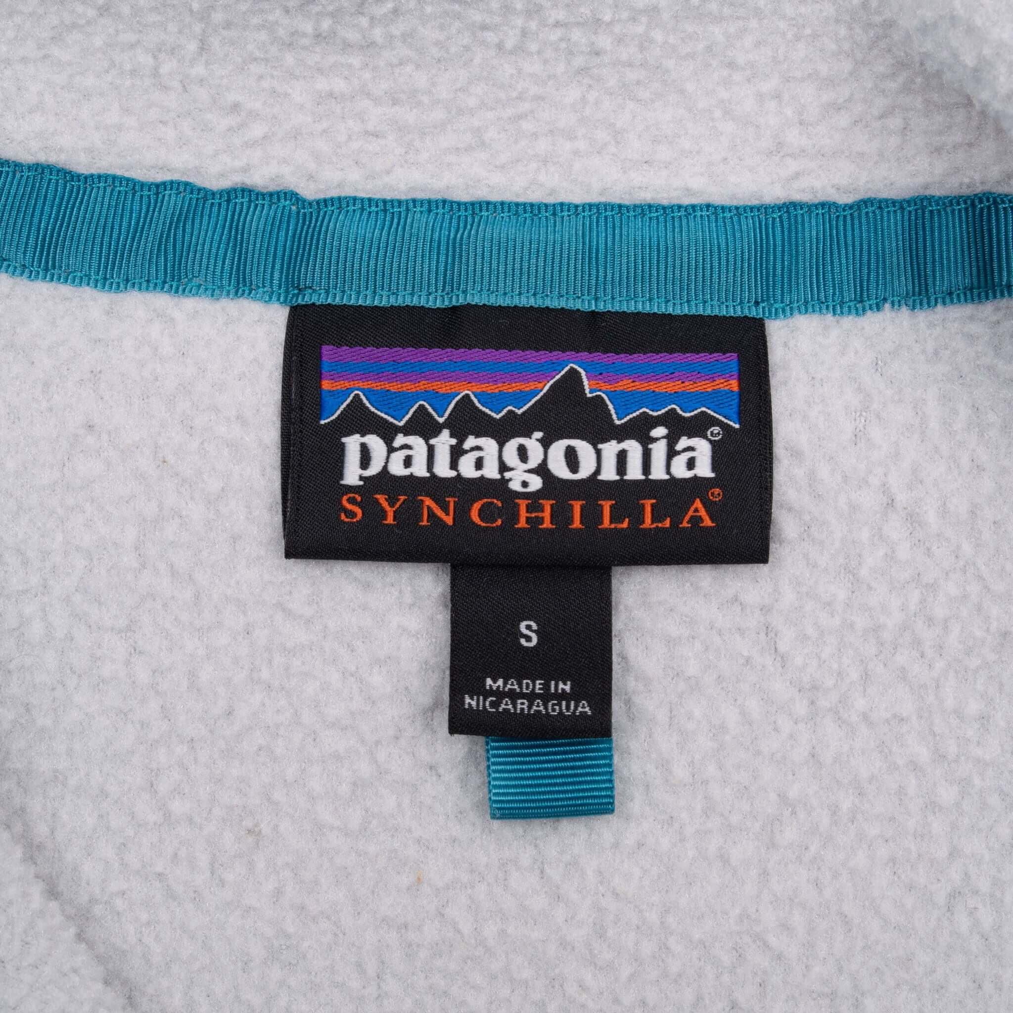 Vintage Patagonia Grey Synchilla Snap T Fleece Pullover Jacket 2000S Size Small
