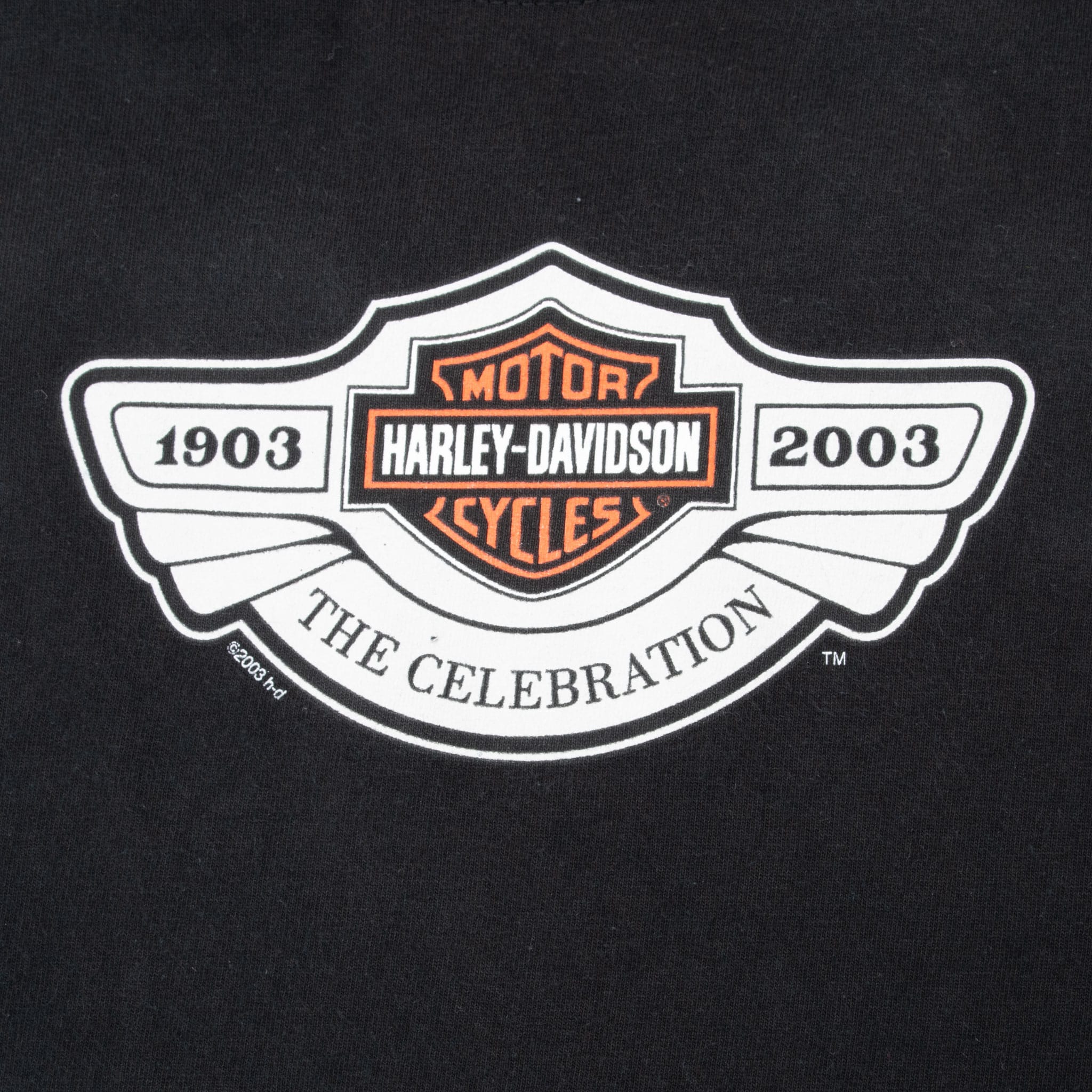 VINTAGE HARLEY DAVIDSON 100 YEARS ANNIVERSARY MILWAUKEE TEE SHIRT 2003 XL