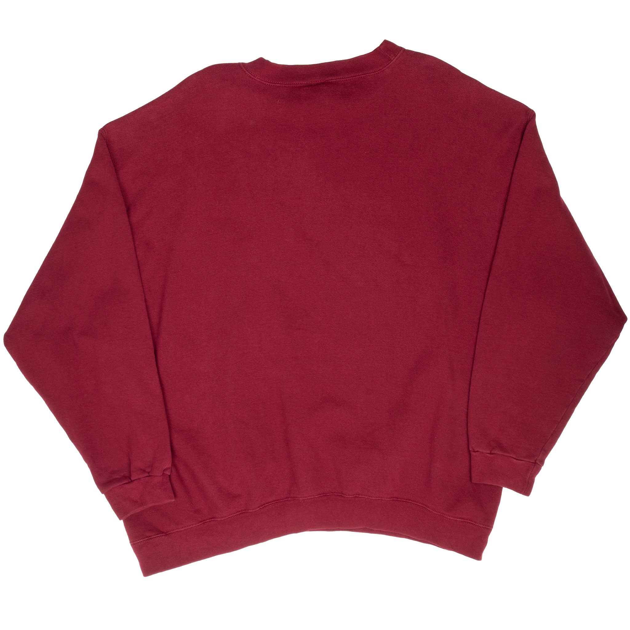 Vintage Nike Red Burgundy Classic Swoosh Sweatshirt 1990S Size XL Made In Usa