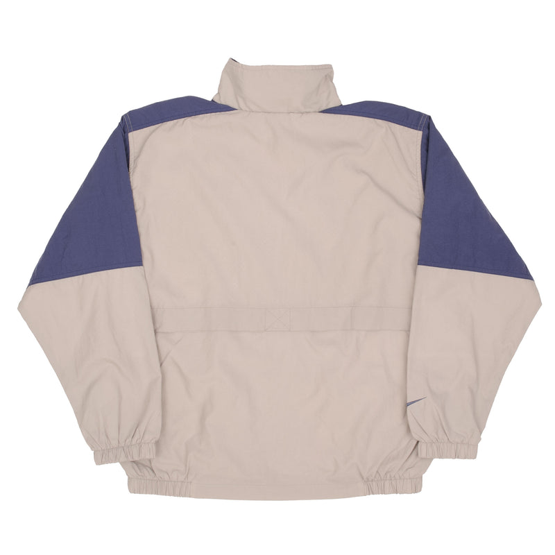 Vintage Nike Tennis Windbreaker Beige Jacket 1990S Size XL Youth Equivalent Medium