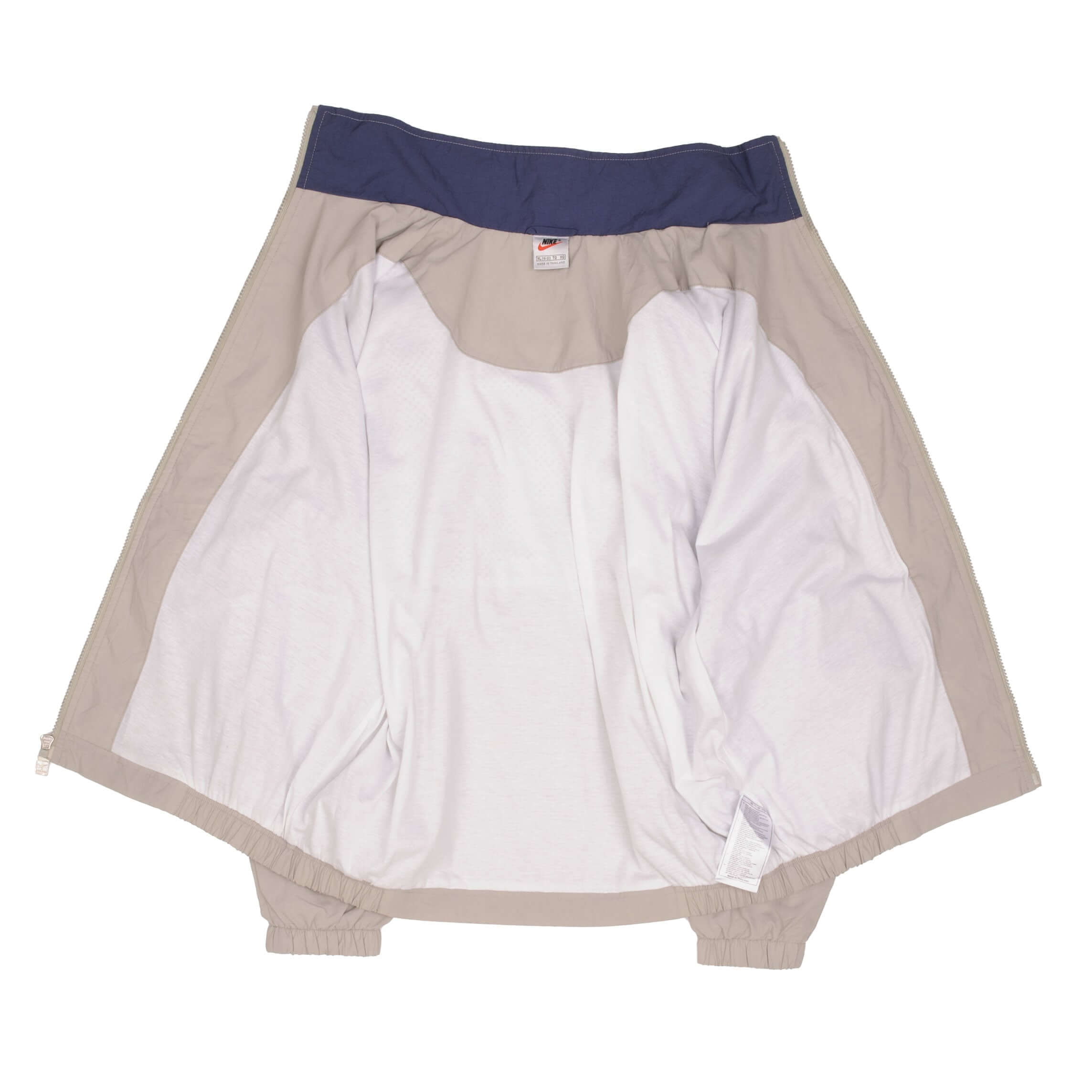 Vintage Nike Tennis Windbreaker Beige Jacket 1990S Size XL Youth Equivalent Medium