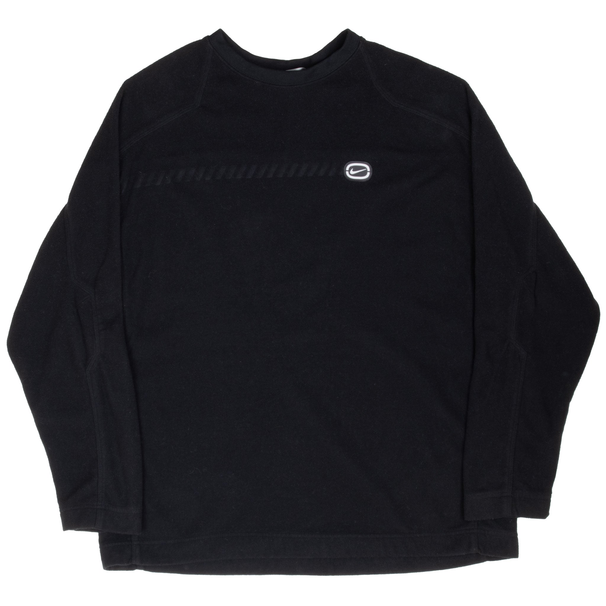 Vintage Nike Black Fleece Crewneck Sweatshirt 2000S Size XL