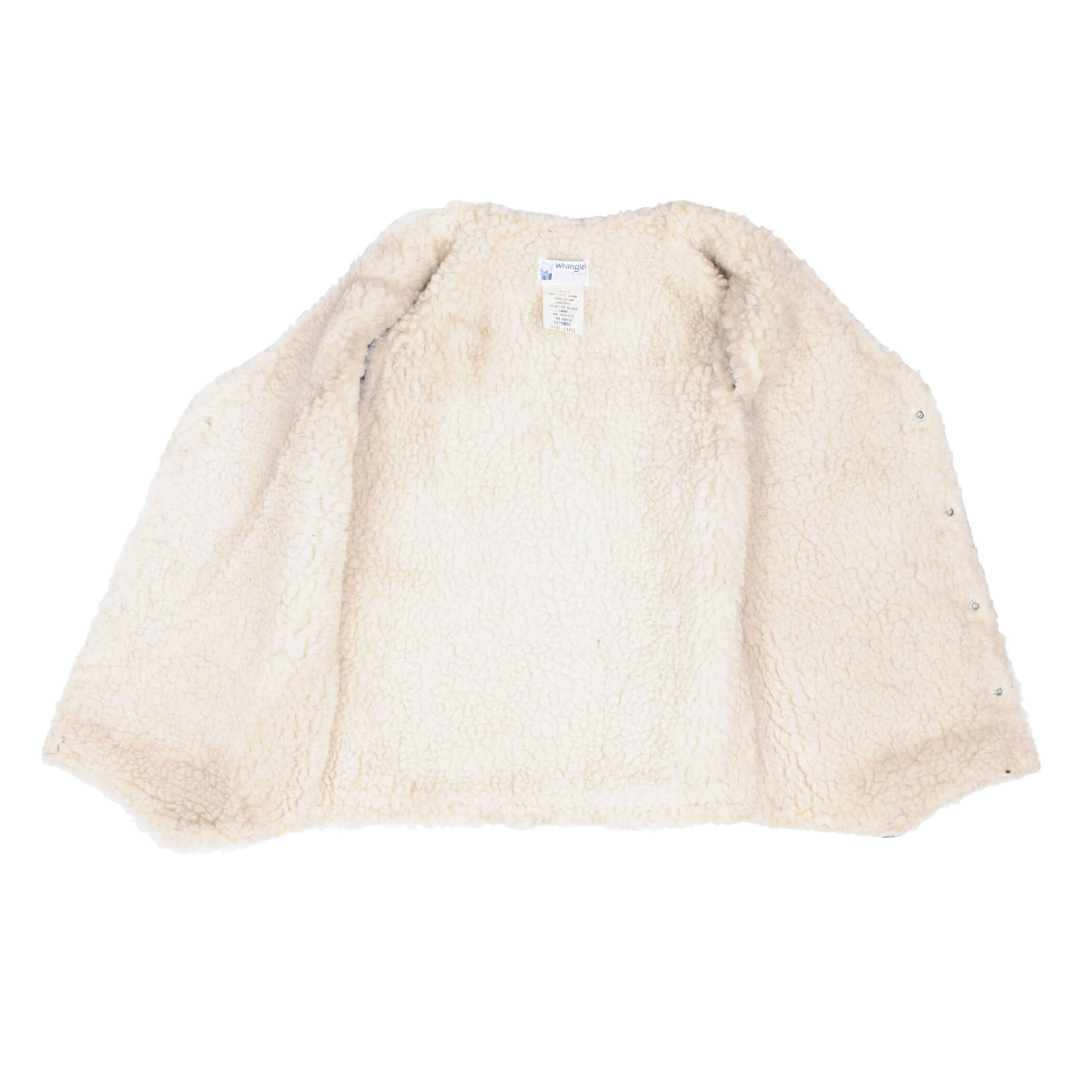 Vintage Wrangler No Fault Sherpa Denim Sleeveless Jacket Small Made In Usa Deadstock With Tags