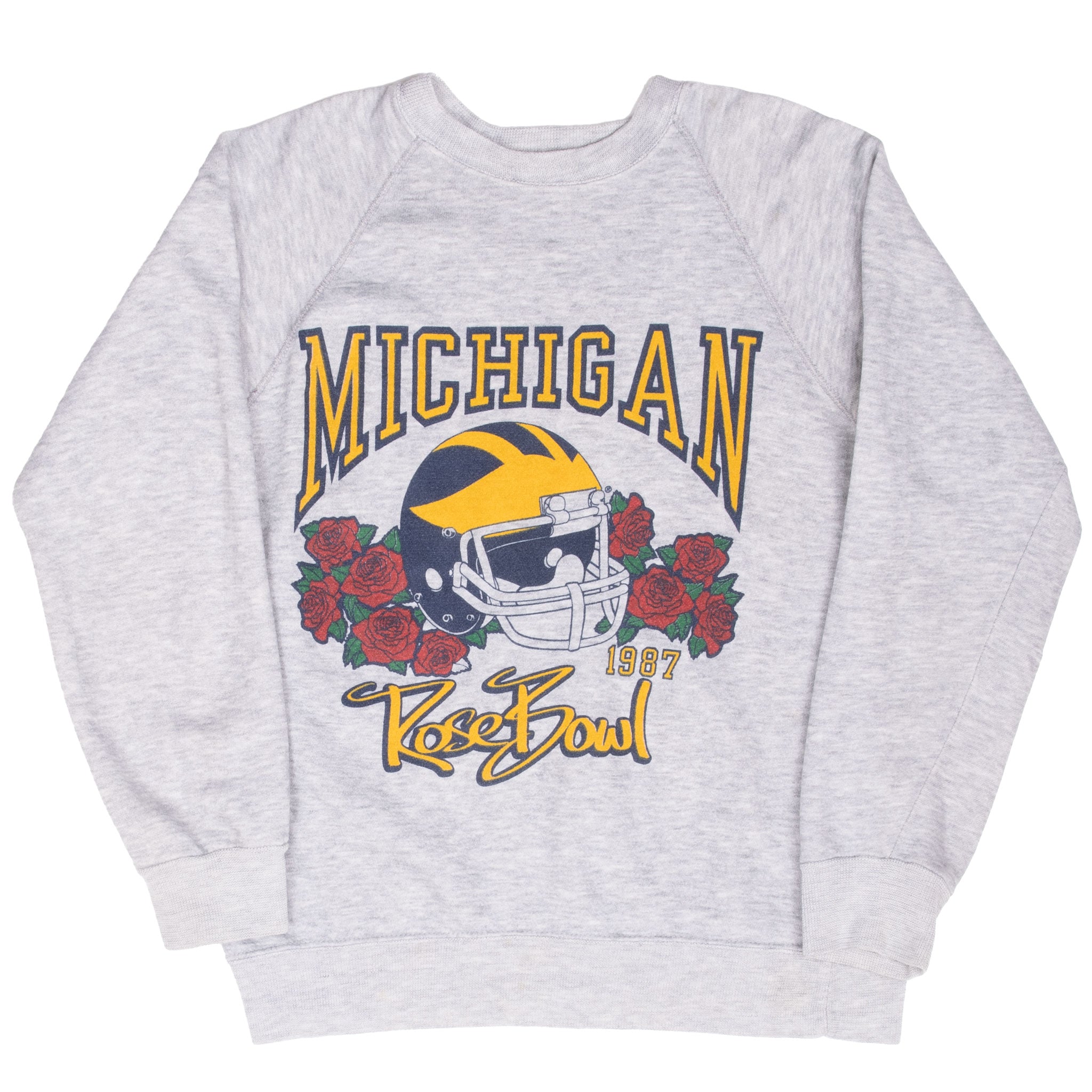 Vintage Ncaa Michigan Rose Bowl 1987 Sweatshirt Size Medium Made In Usa