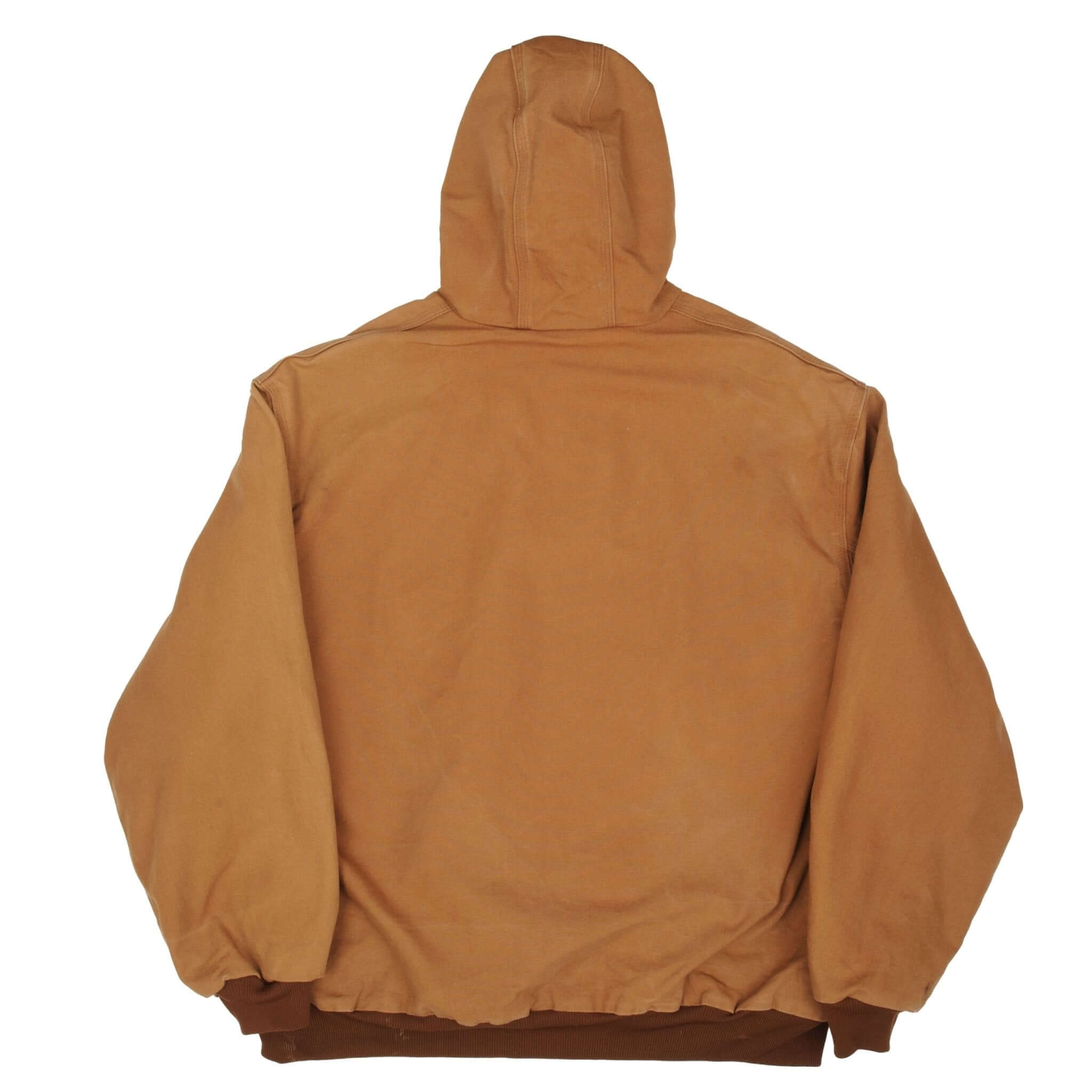 Vintage Carhartt Sandstone Hooded Active Jacket 125 Year Anniversary Edition J131Brn Size 3XL Made In Usa