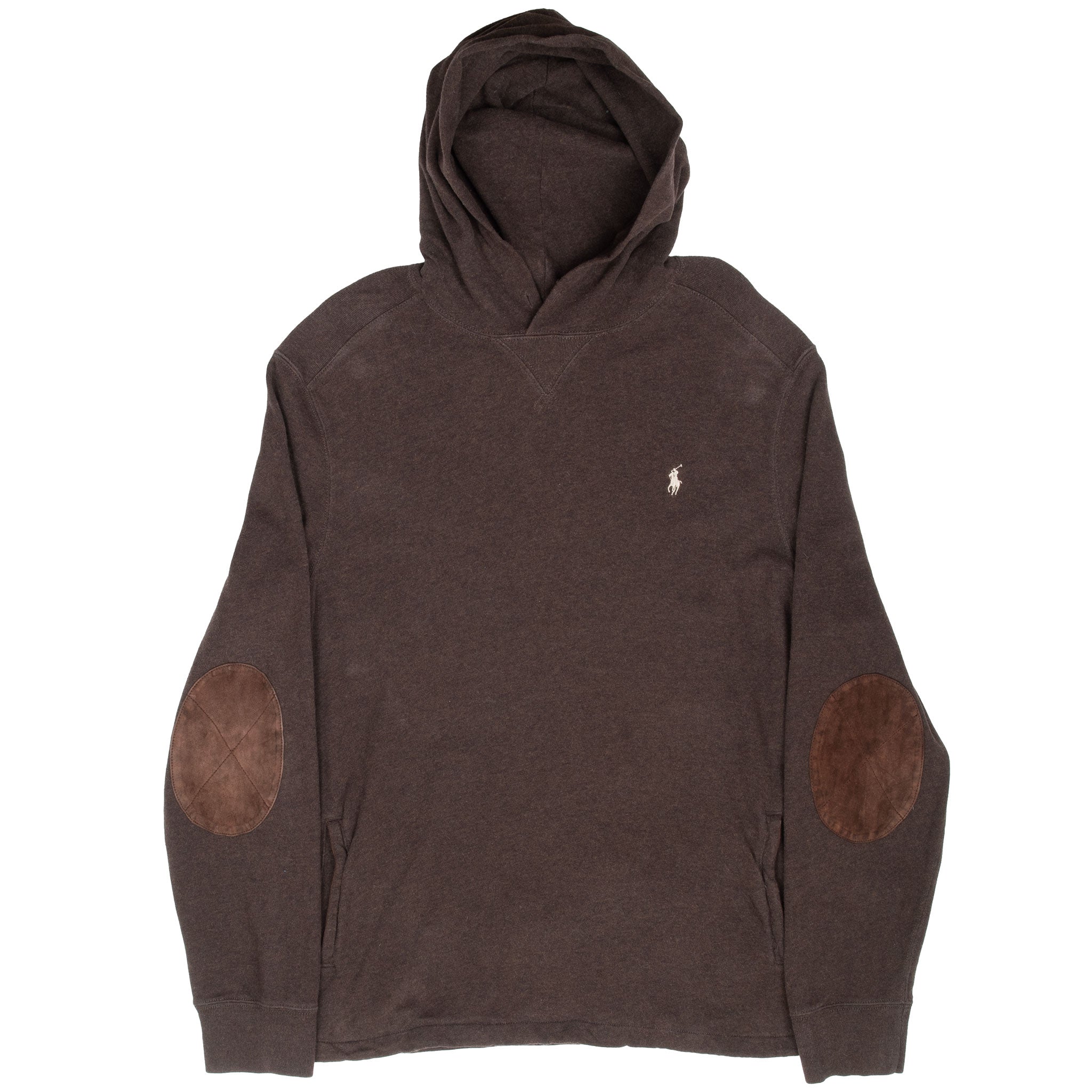 Vintage Polo Ralph Lauren Brown 1990S Hoodie Sweater Size XL
