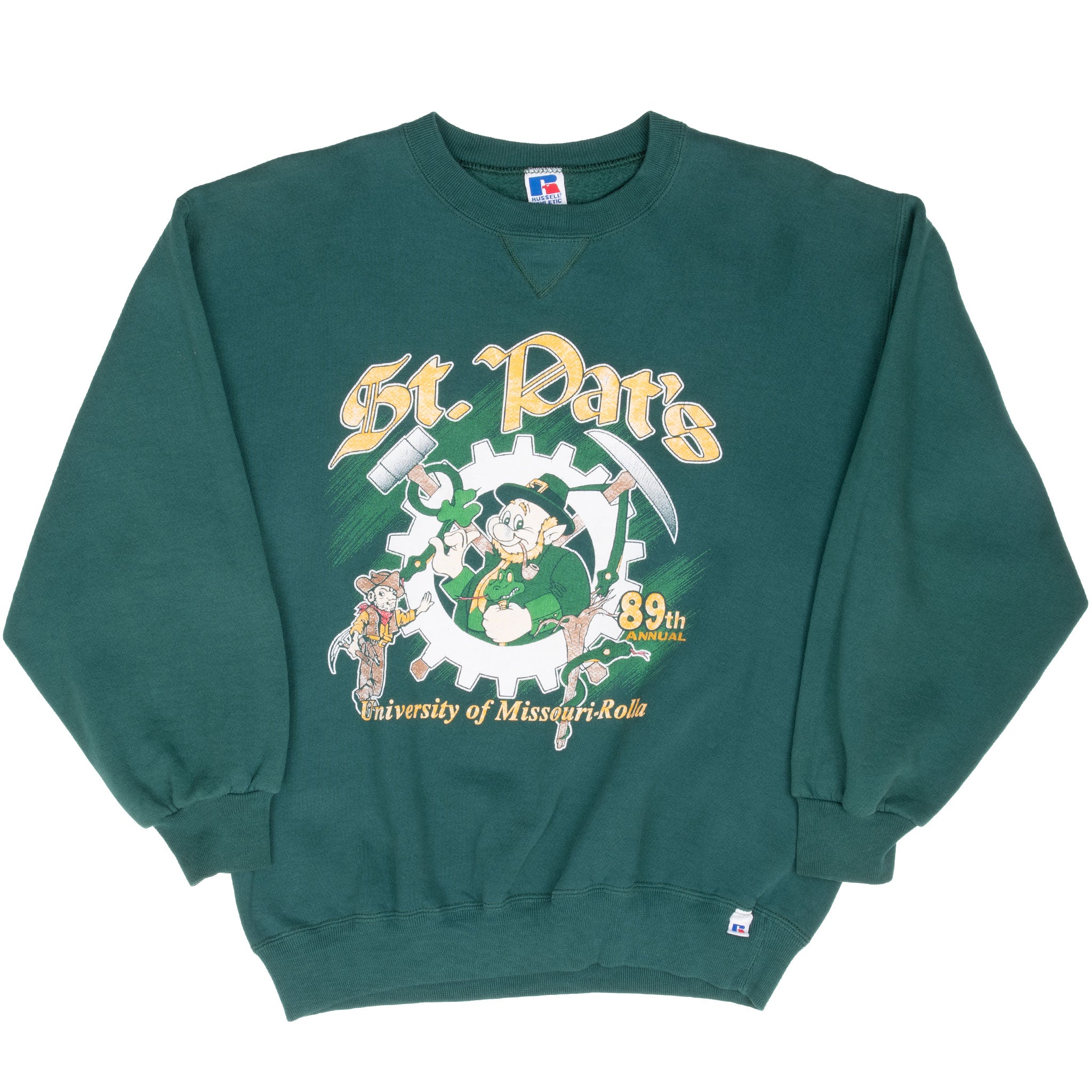 Vintage University Of Missouri Rolla St Patricks 89th Annual Russell Sweatshirt 1990S Large Made In Usa