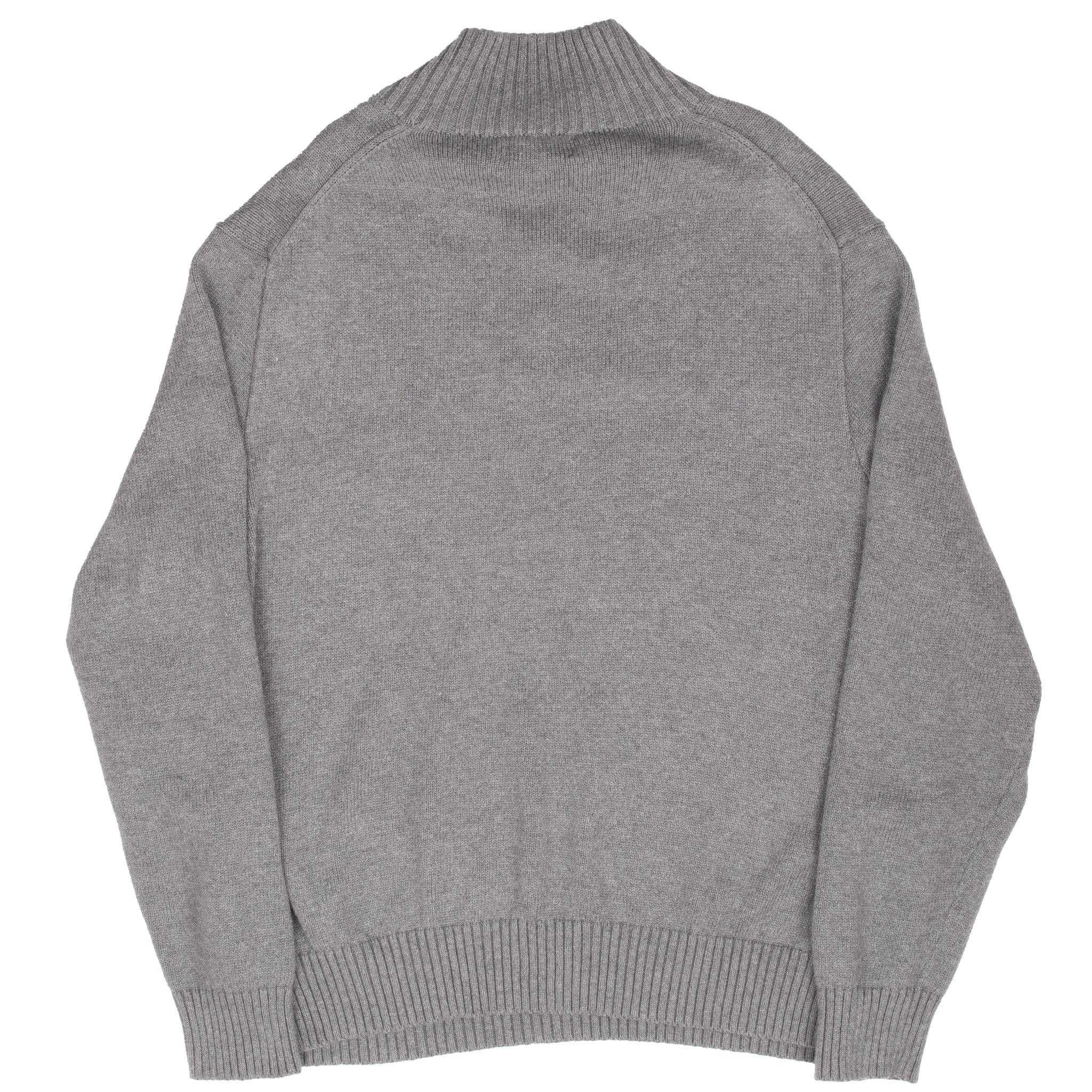 VINTAGE POLO RALPH LAUREN GREY KNIT HENLEY SWEATER SIZE 2XL