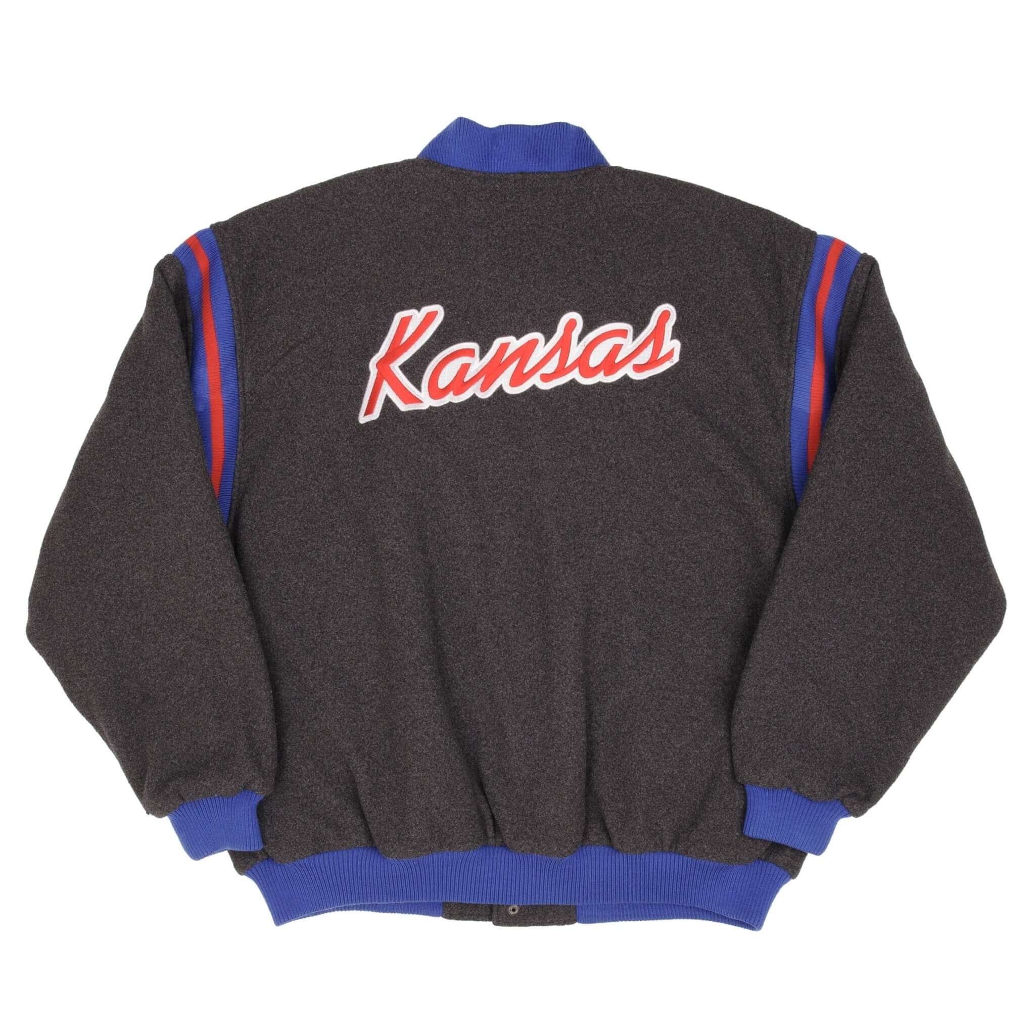 Vintage Nike Ncaa University Of Kansas Varsity Jacket Size 2XL 2000S